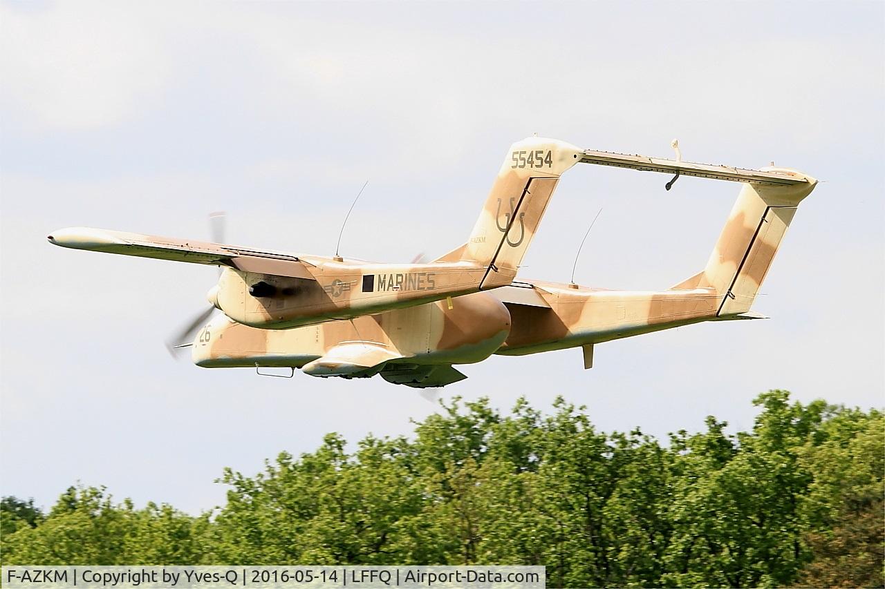 F-AZKM, 1971 North American OV-10B Bronco C/N 338-9 (305-65), North American OV-10B Bronco, Take off, La Ferté-Alais (LFFQ) air show 2016