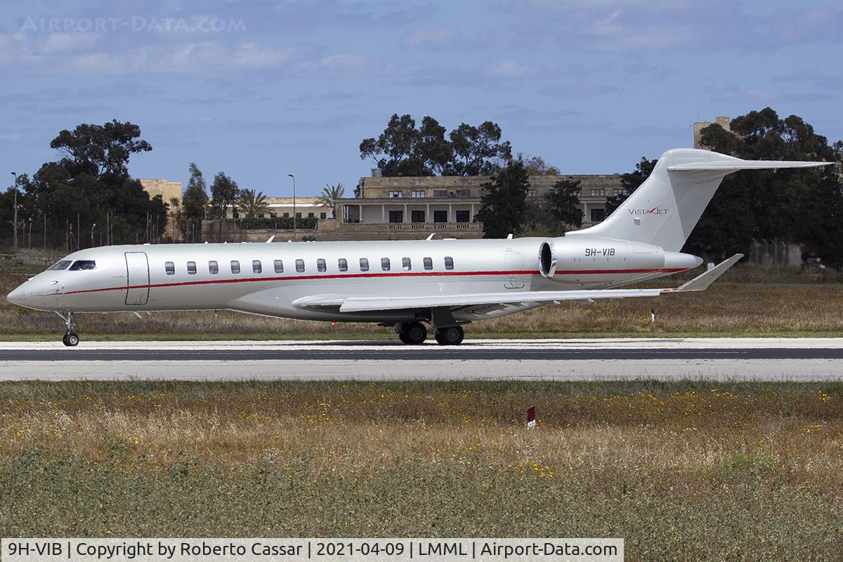 9H-VIB, 2019 Bombardier BD-700-2A12 Global 7500 C/N 70045, Runway 13 Backtrack