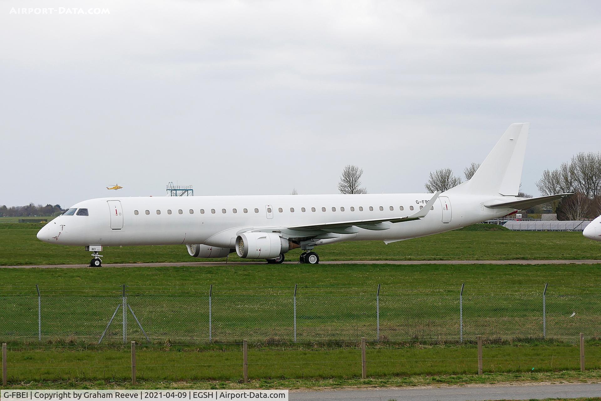G-FBEI, 2007 Embraer 195LR (ERJ-190-200LR) C/N 19000143, In storage at Norwich.