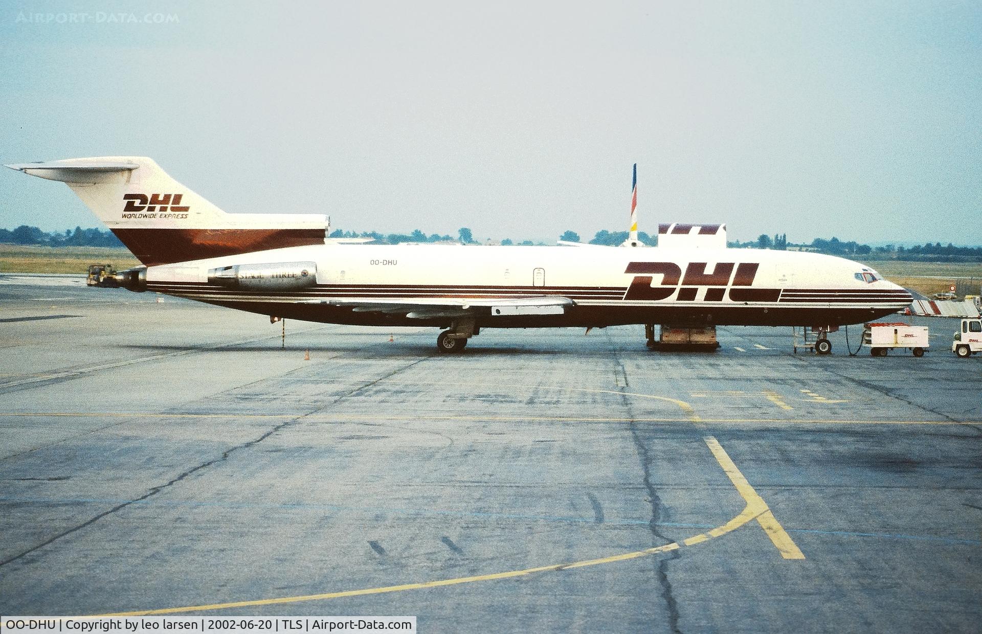 OO-DHU, 1976 Boeing 727-223(F) C/N 20992, Toulouse 20.6.2002