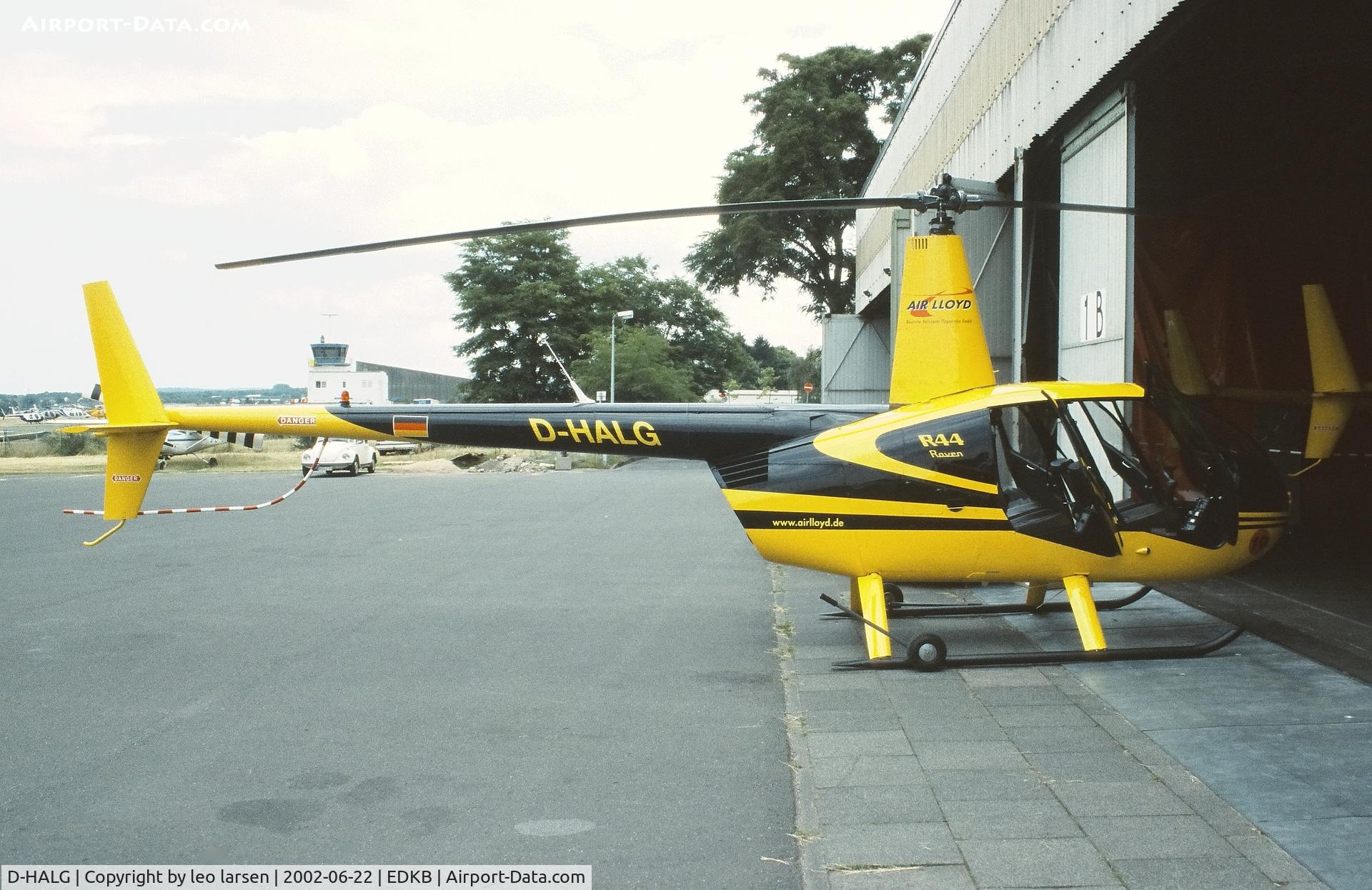 D-HALG, Robinson R44  Raven C/N 1111, Bonn/Hangelar EDKB 22.6.2002