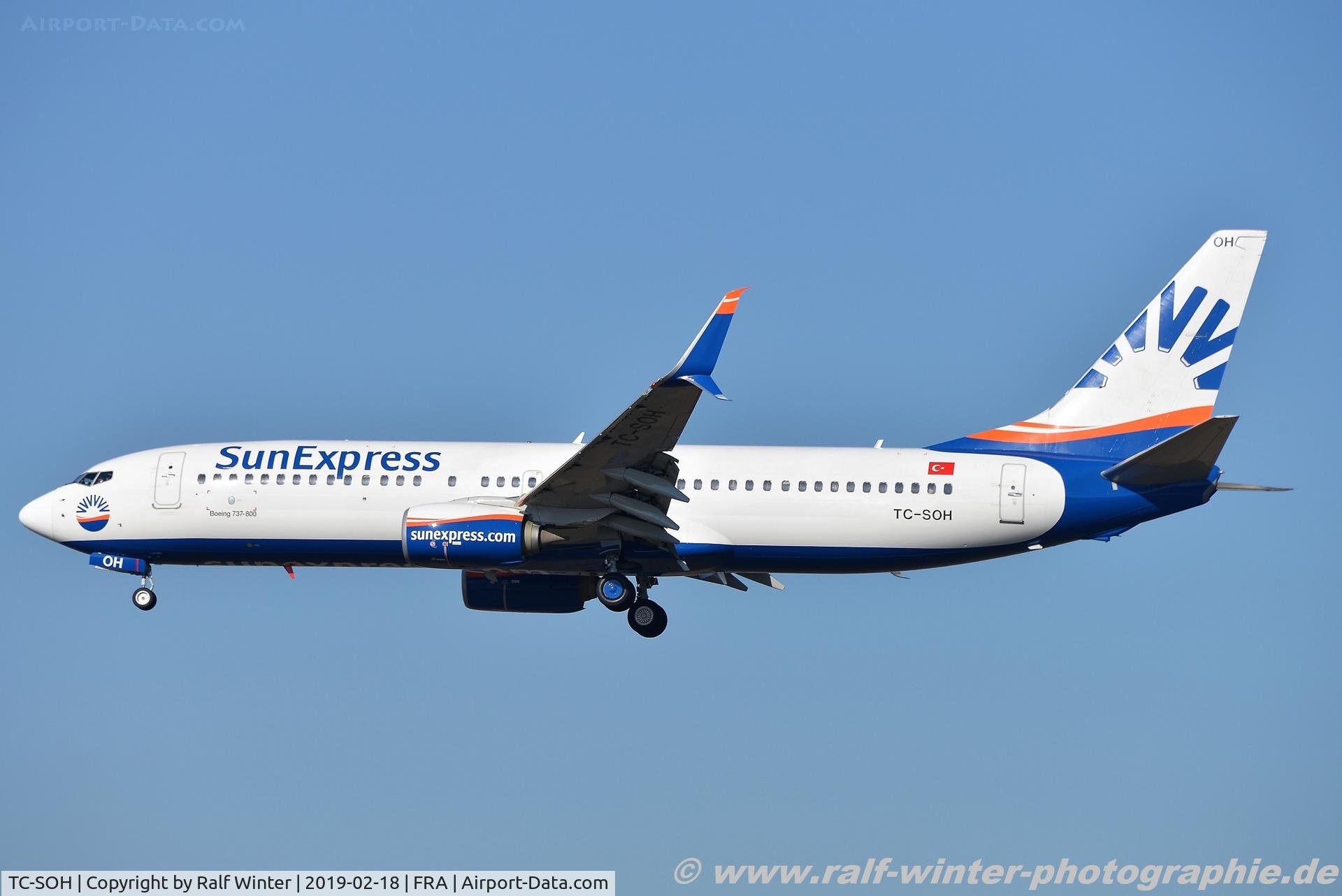TC-SOH, 2017 Boeing 737-8HC C/N 61193, Boeing 737-8HC(W) - XQ SXS SunExpress - 61193 - TC-SOH - 18.02.2019 - FRA