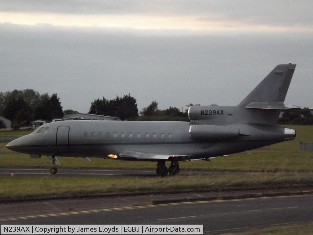 N239AX, 1987 Dassault Falcon 900 C/N 39, Just about to dep Gloucestershire Airport.