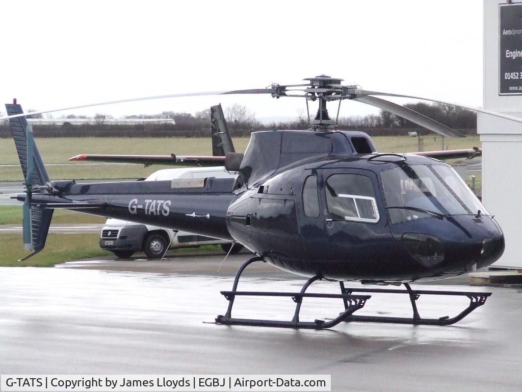 G-TATS, 1986 Aerospatiale AS-350BA Écureuil C/N 1905, Parke up at Gloucestershire Airport.