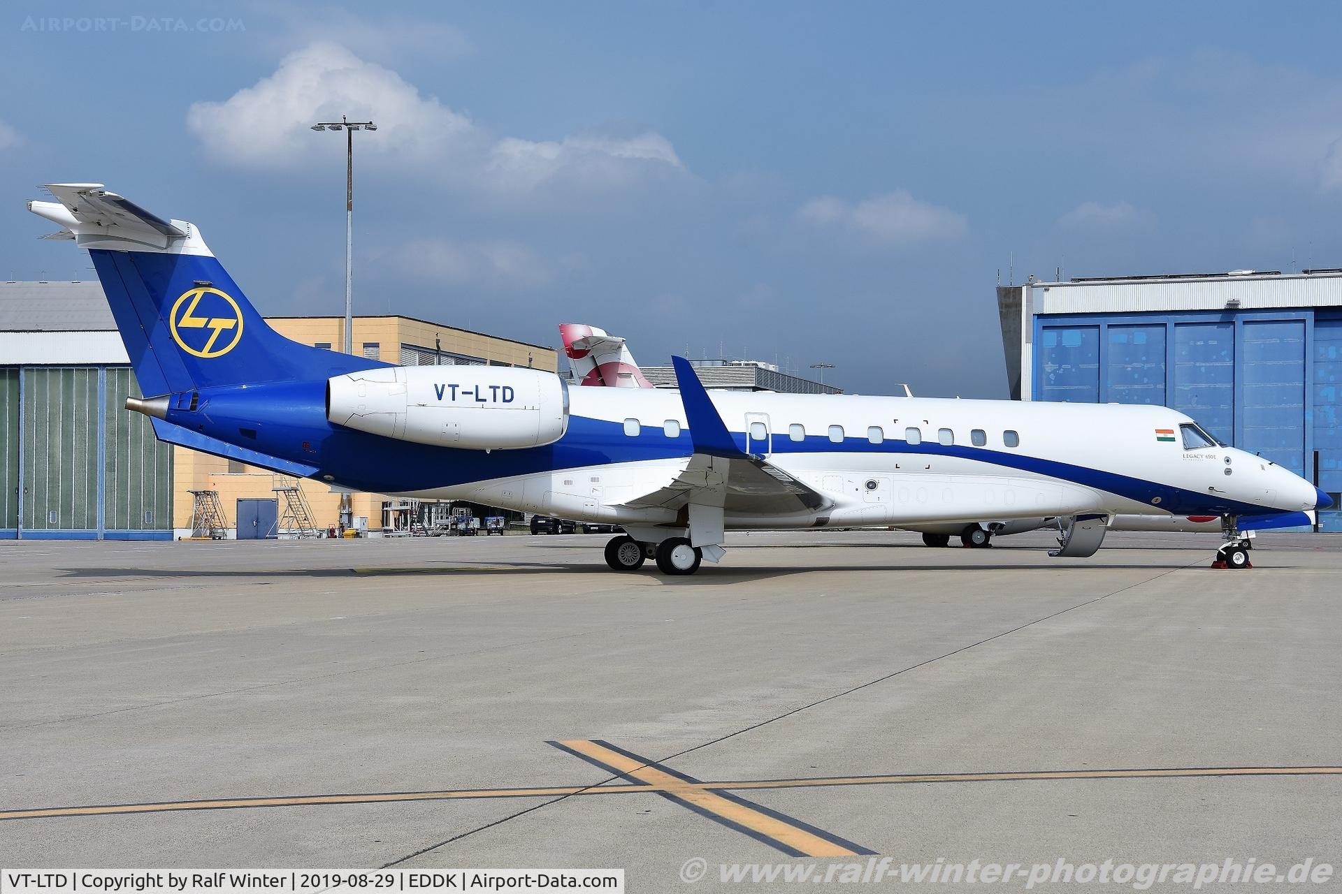 VT-LTD, Embraer ERJ-135BJ Legacy 650 C/N 14501226, Embraer ERJ-135BJ Legacy 650 - Larson+Toubro Aviation Service - 14501226 - VT-LTD - 29.08.2019 - CGN