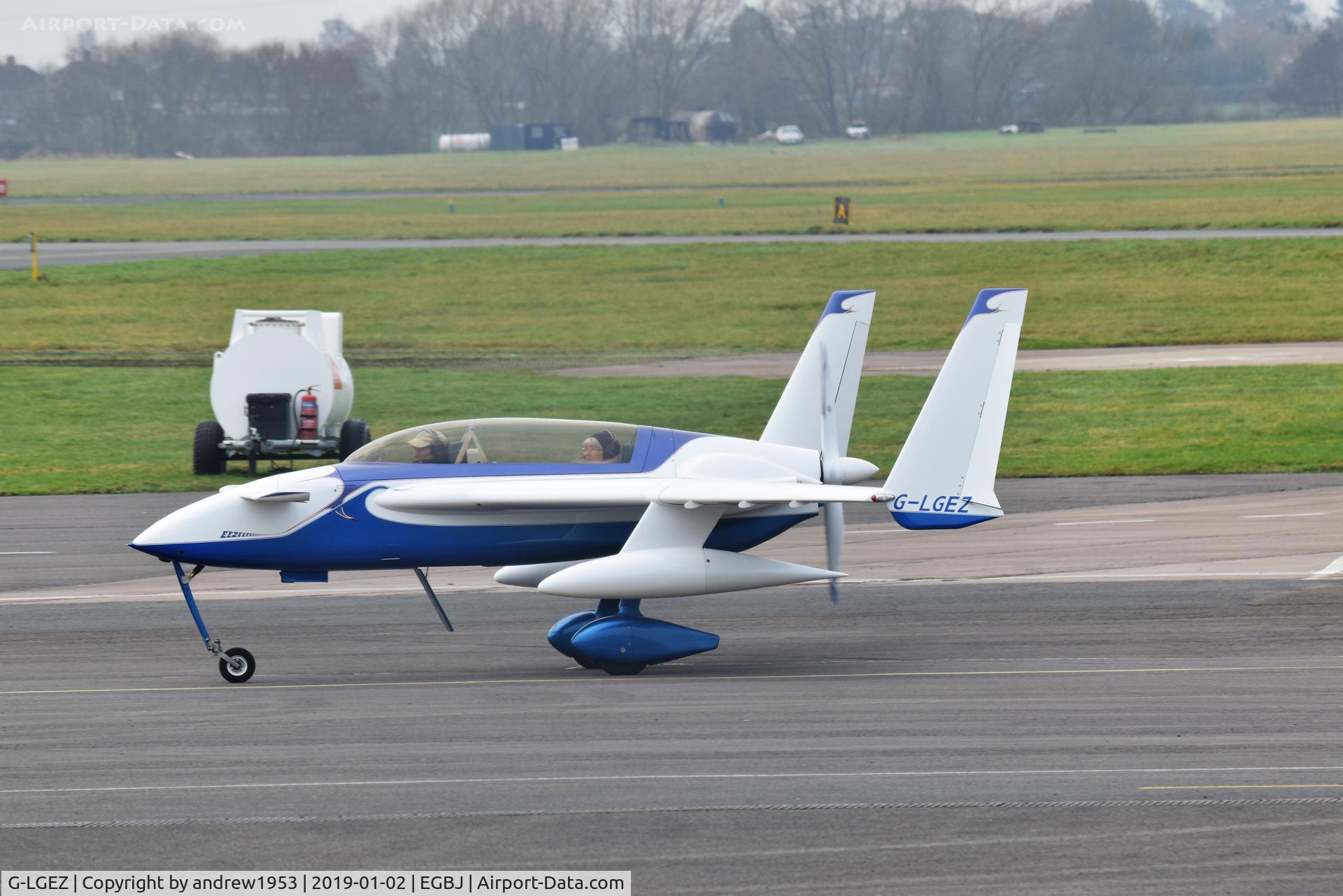 G-LGEZ, 2006 Rutan Long-EZ C/N PFA 074A-11361, G-LGEZ at Gloucestershire Airport.