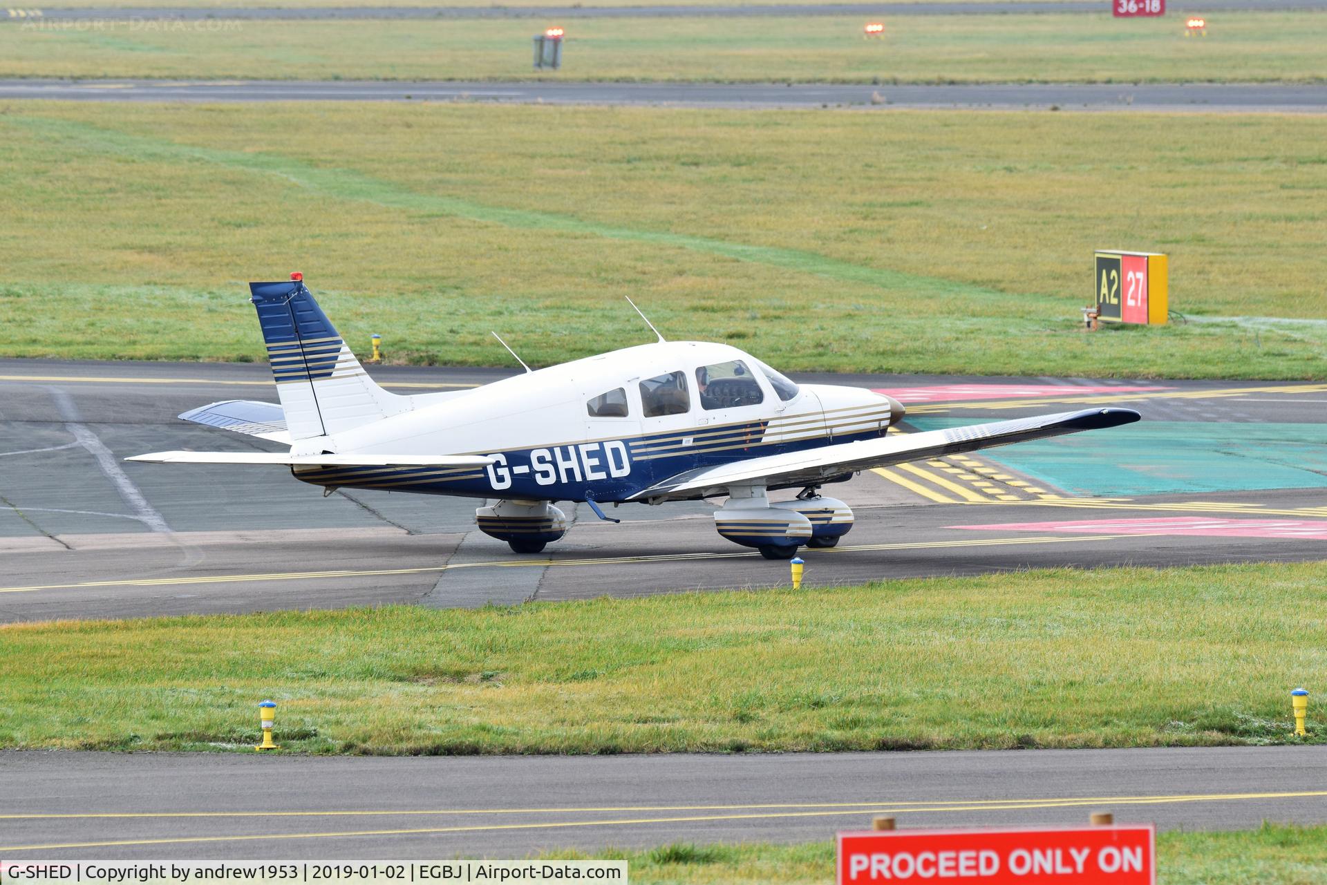 G-SHED, 1978 Piper PA-28-181 Cherokee Archer II C/N 28-7890068, G-SHED at Gloucestershire Airport.
