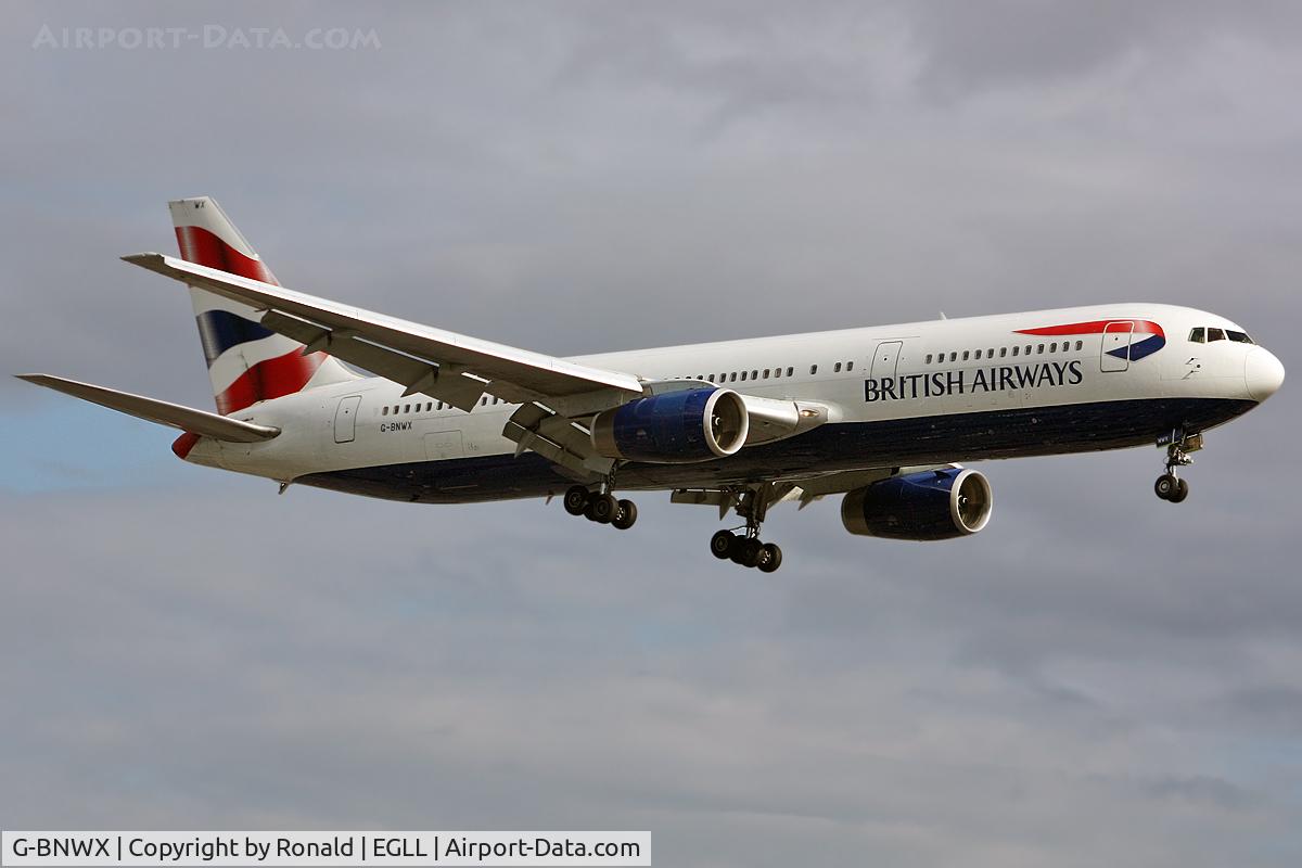 G-BNWX, 1994 Boeing 767-336 C/N 25832, at lhr