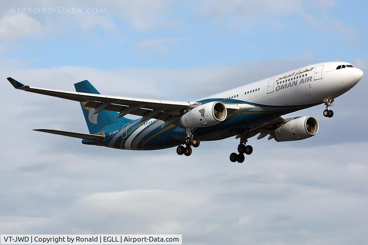 VT-JWD, 2006 Airbus A330-243 C/N 751, at lhr