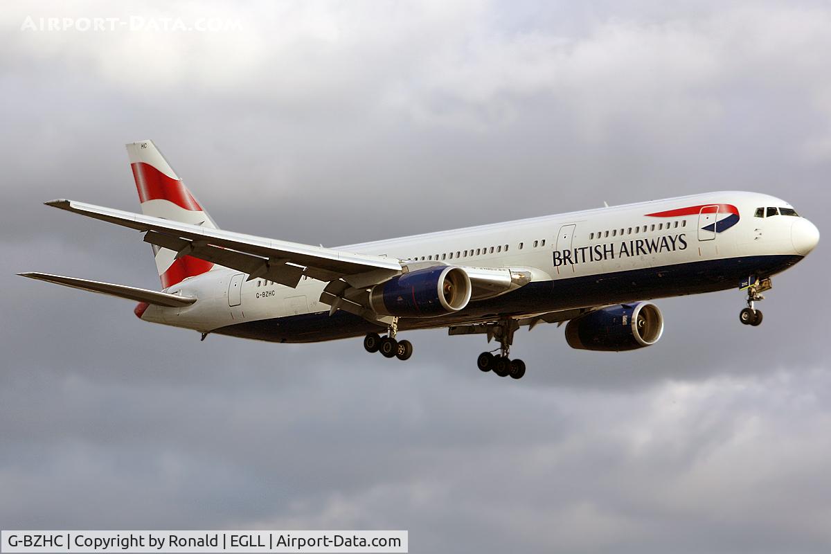 G-BZHC, 1998 Boeing 767-336 C/N 29232, at lhr