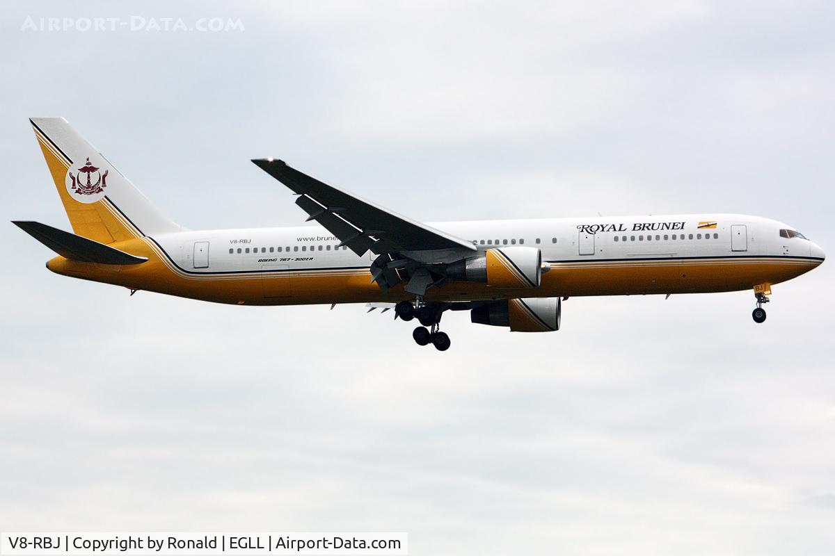 V8-RBJ, 1992 Boeing 767-33A/ER C/N 25533, at lhr