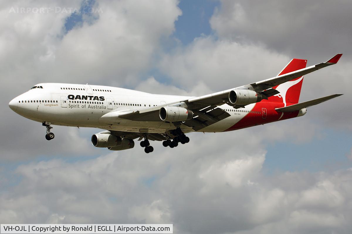VH-OJL, 1991 Boeing 747-438 C/N 25151, at lhr