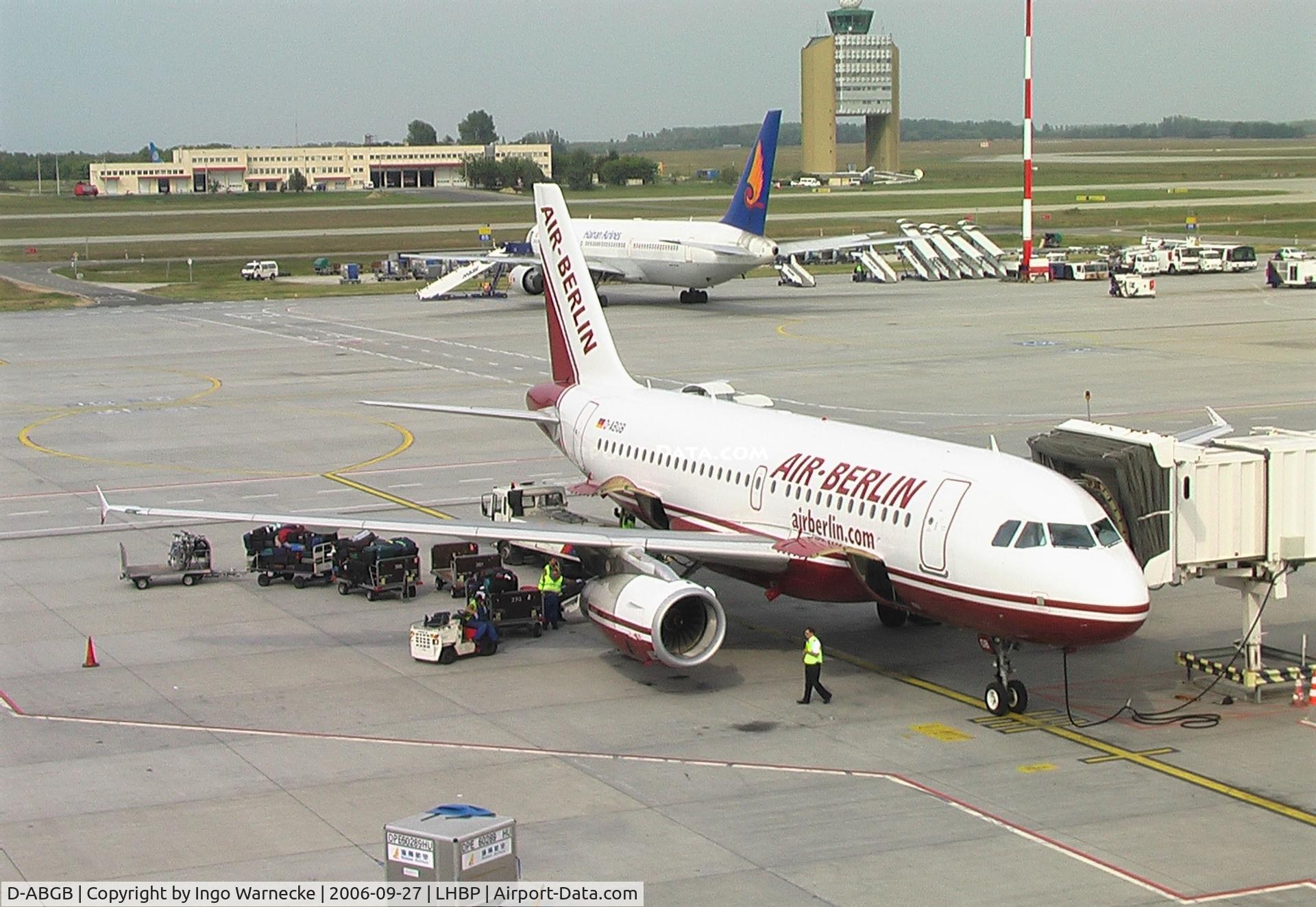 D-ABGB, 2005 Airbus A319-132 C/N 2467, Airbus A319-132 of Air Berlin at Ferihegy airport, Budapest