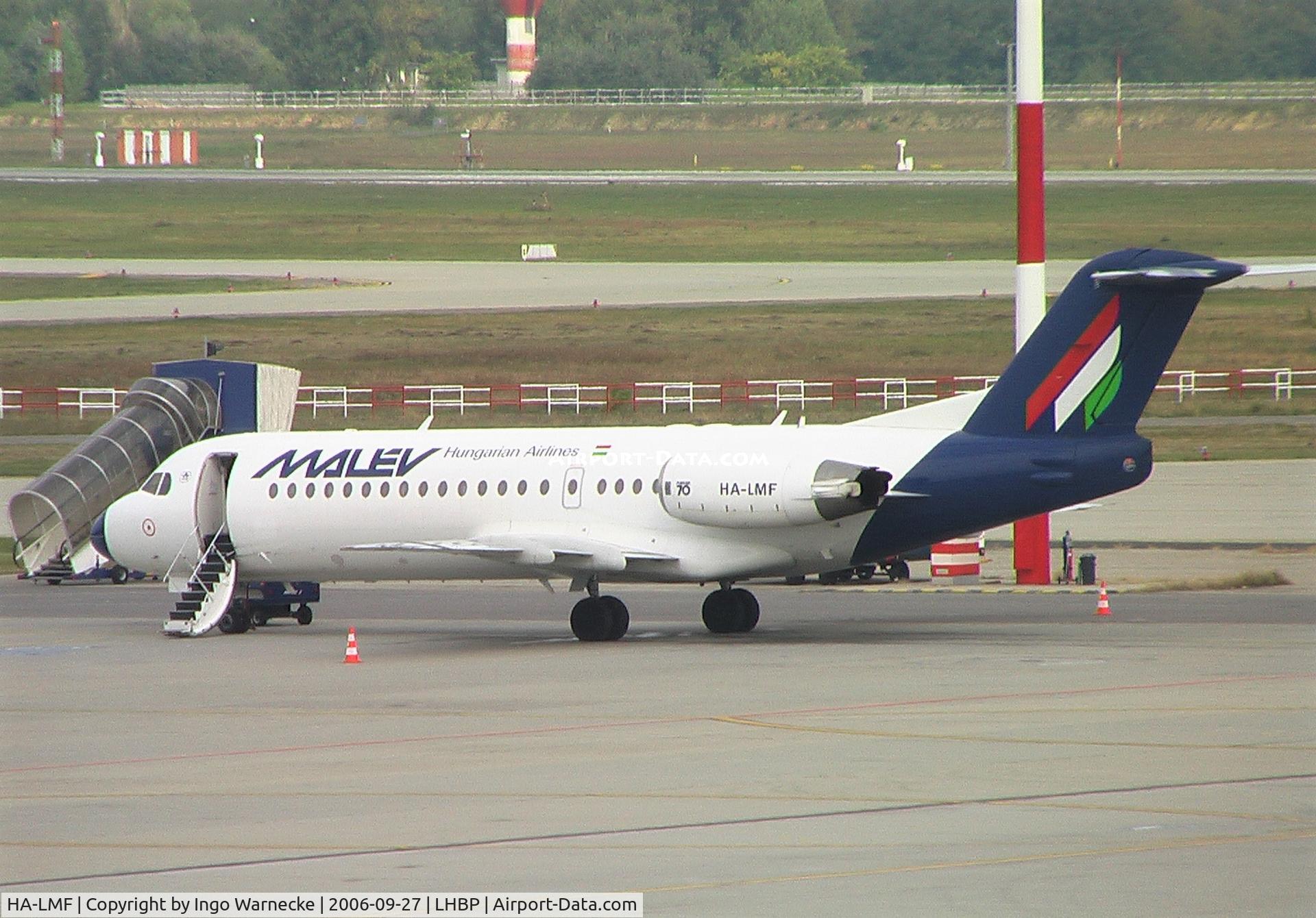 HA-LMF, 1996 Fokker 70 (F-28-0070) C/N 11571, Fokker 70 (F-28-0070) of MALEV at Ferihegy airport, Budapest