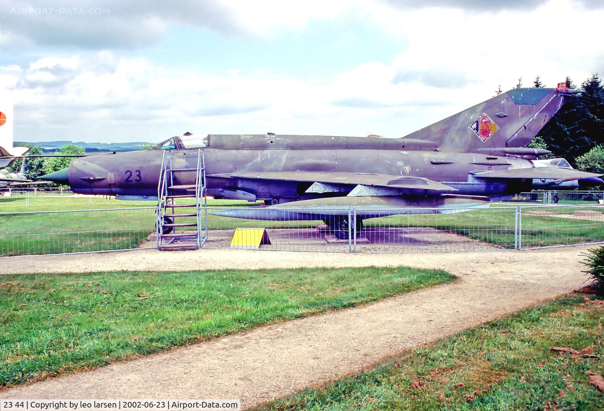 23 44, 1975 Mikoyan-Gurevich MIG-21MF C/N N960 02003, Hermeskeil Museum 23.6.2002.ex 775 EGAF