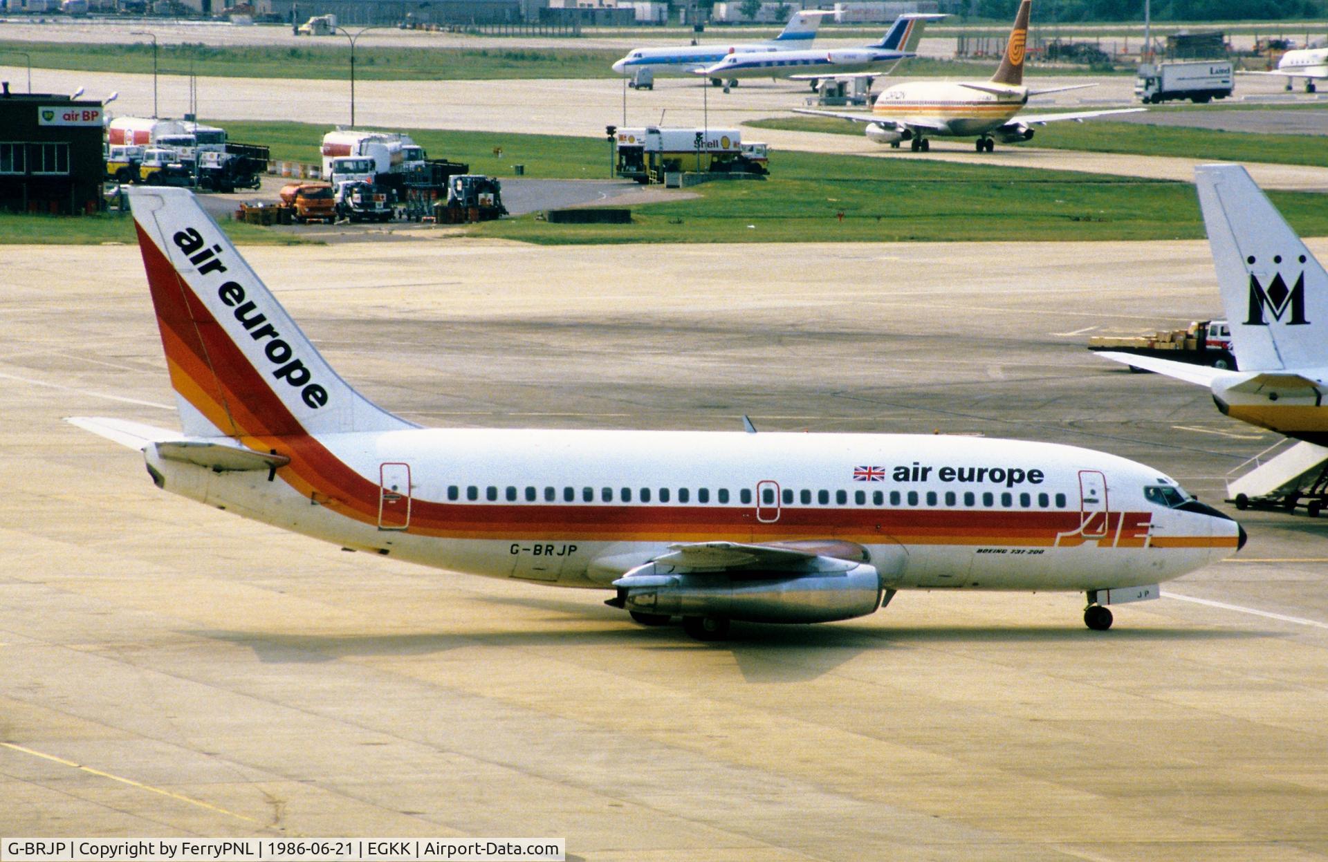 G-BRJP, 1982 Boeing 737-2S3 C/N 22660, Air Europe B732 arriving at its gate
