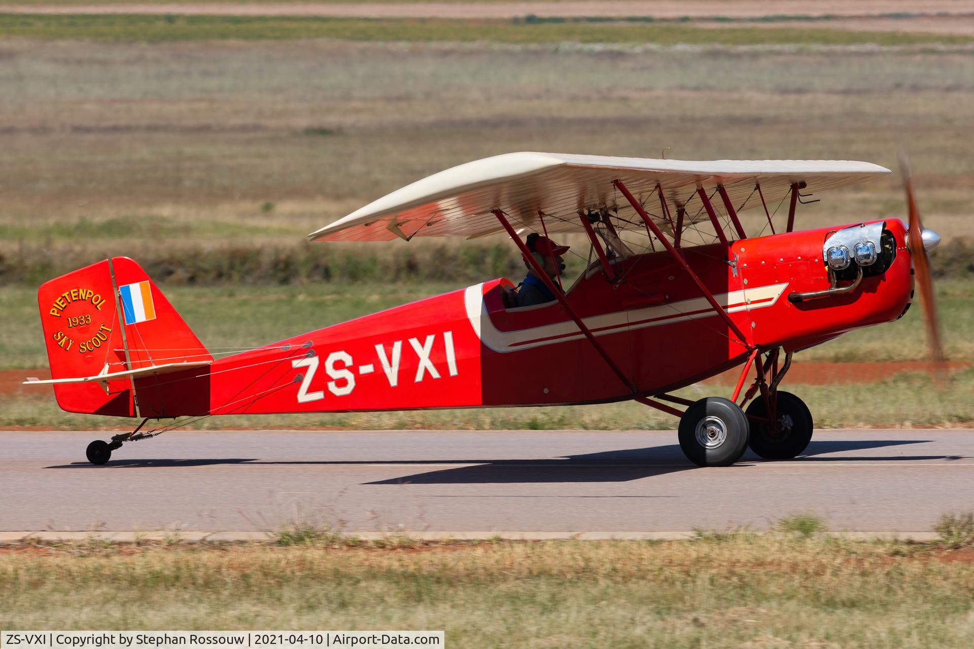 ZS-VXI, 1987 Pietenpol Sky Scout C/N DP1, Seen at the Steady Climb Flyinn at Rhino Park Airfield