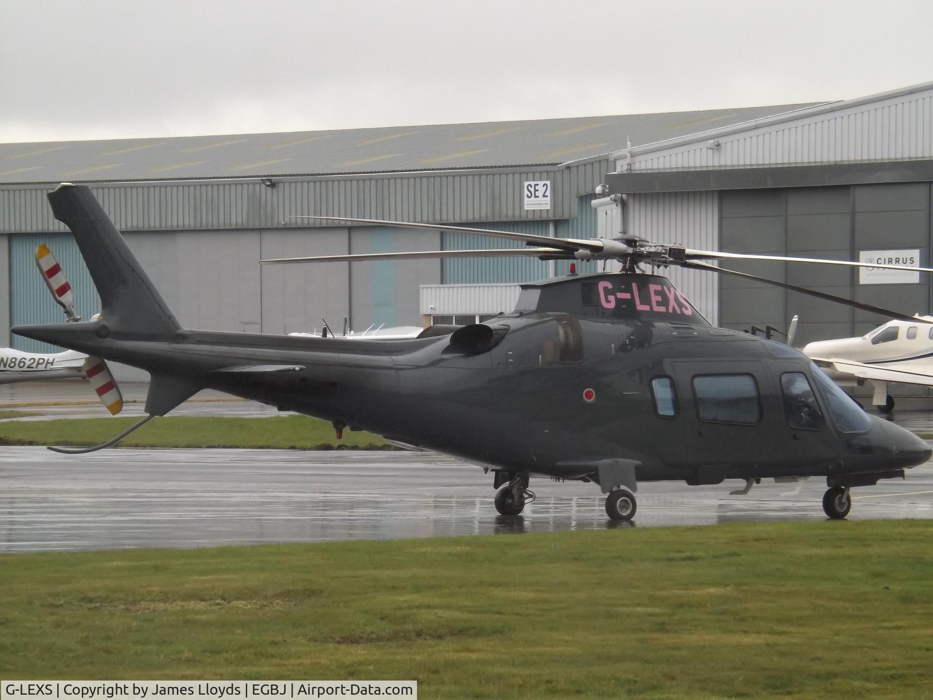 G-LEXS, 2002 Agusta A-109E Power C/N 11154, Parked up at Gloucestershire Airport.