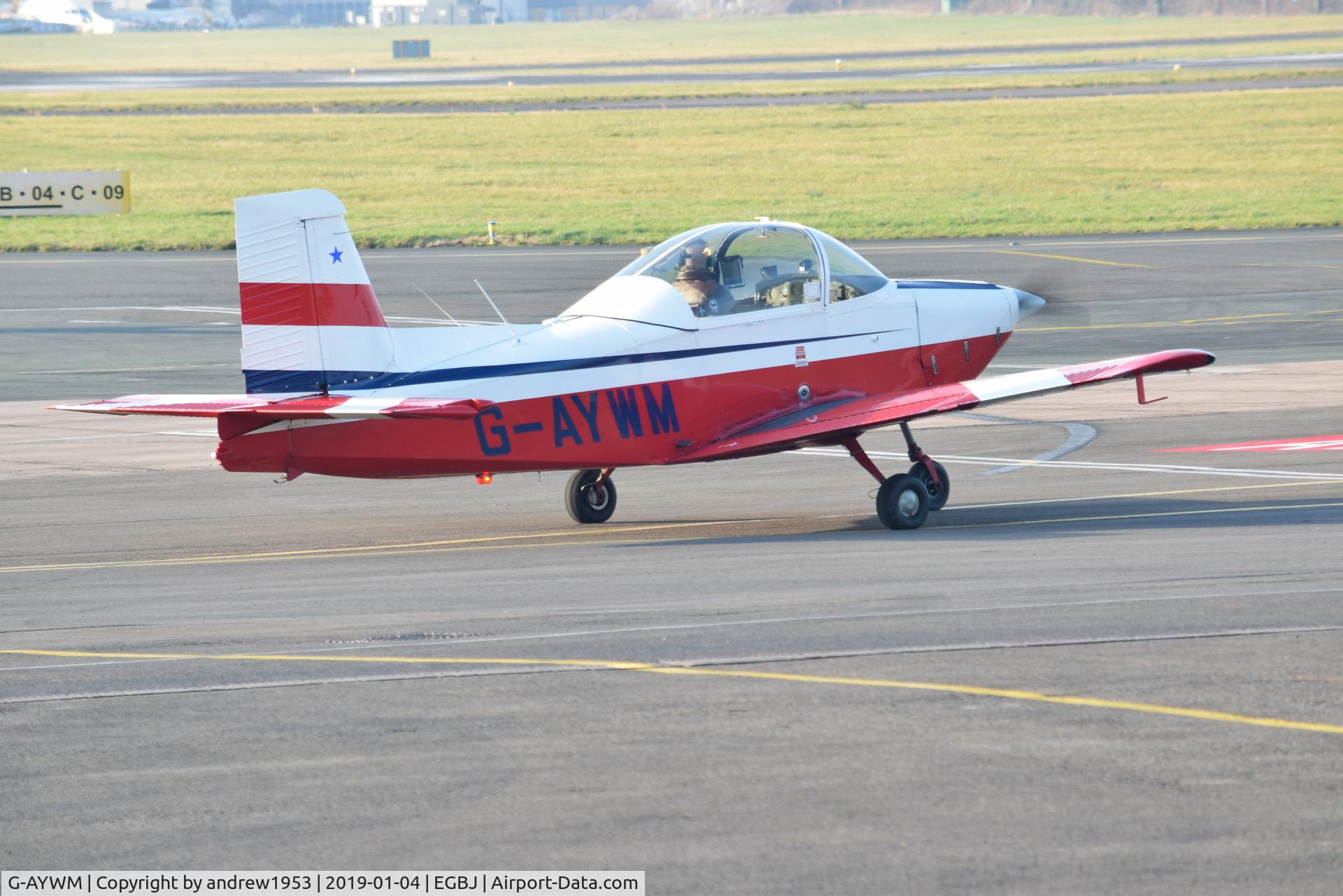 G-AYWM, 1971 AESL Glos-Airtourer Super 150/T6 C/N A534, G-AYWM at Gloucestershire Airport.