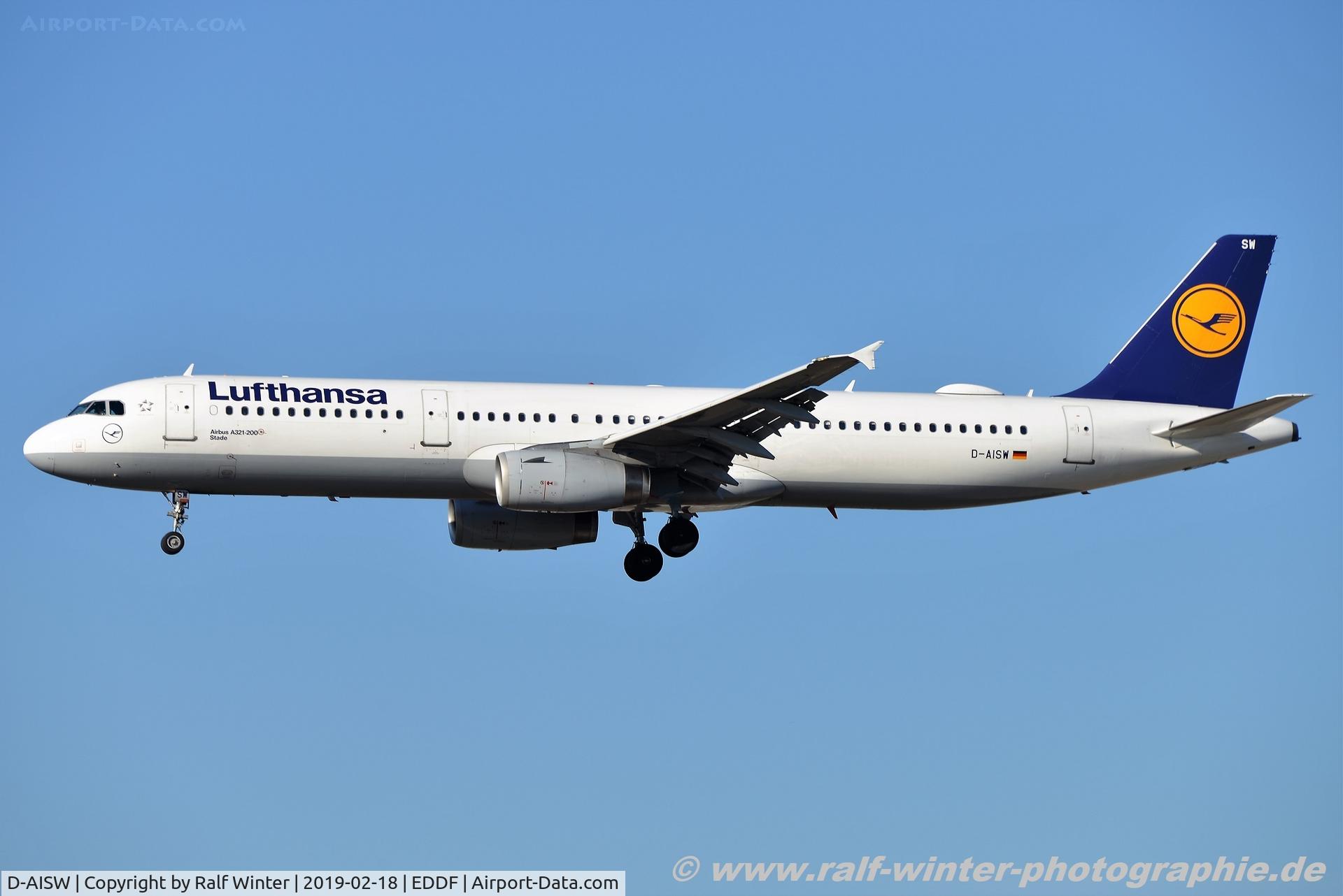 D-AISW, 2009 Airbus A321-231 C/N 4087, Airbus A321-231 - LH DLH Lufthansa 'Stade' - 4054 - D-AISW - 18.02.2019 - FRA