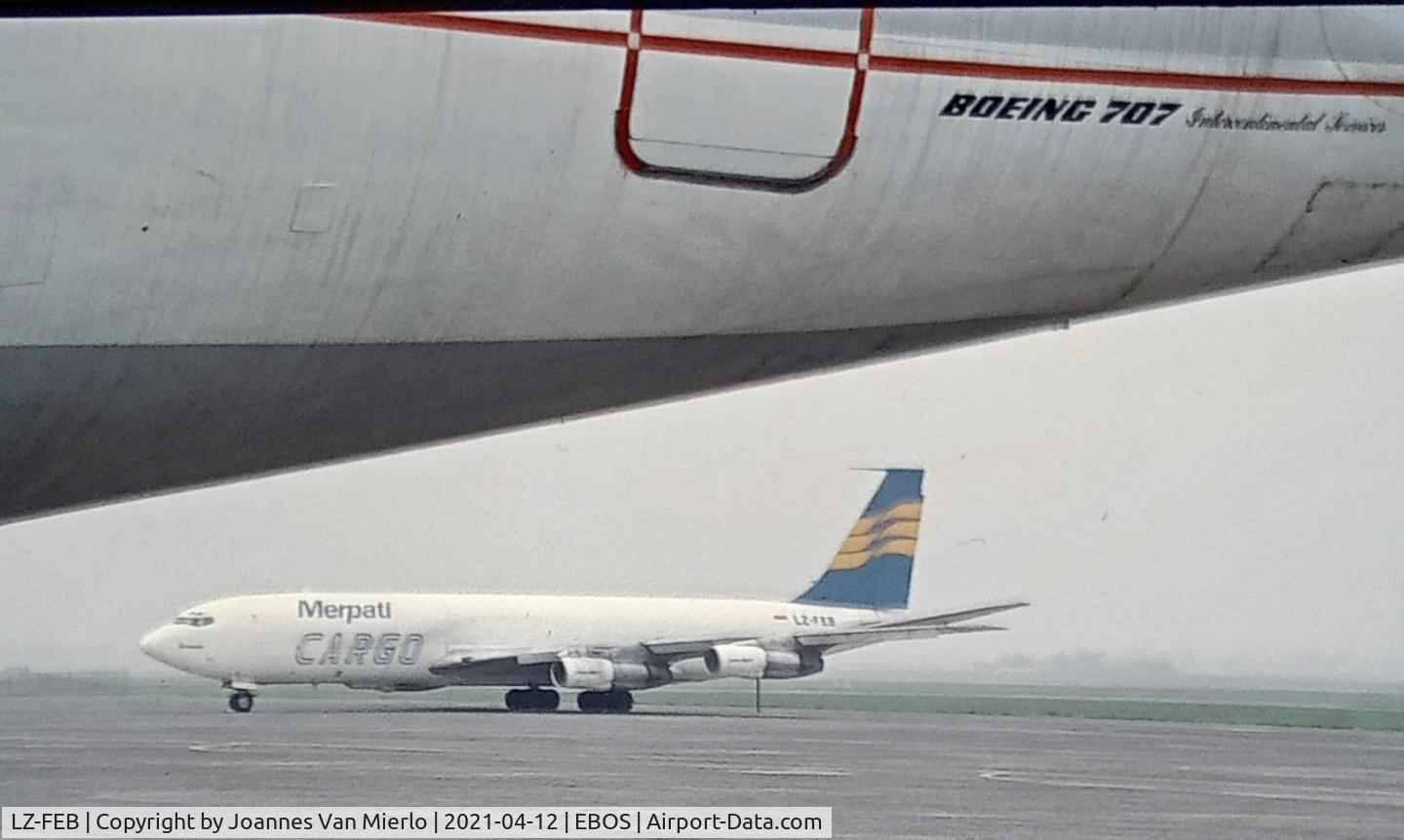 LZ-FEB, 1967 Boeing 707-323C C/N 19584, scan from slide