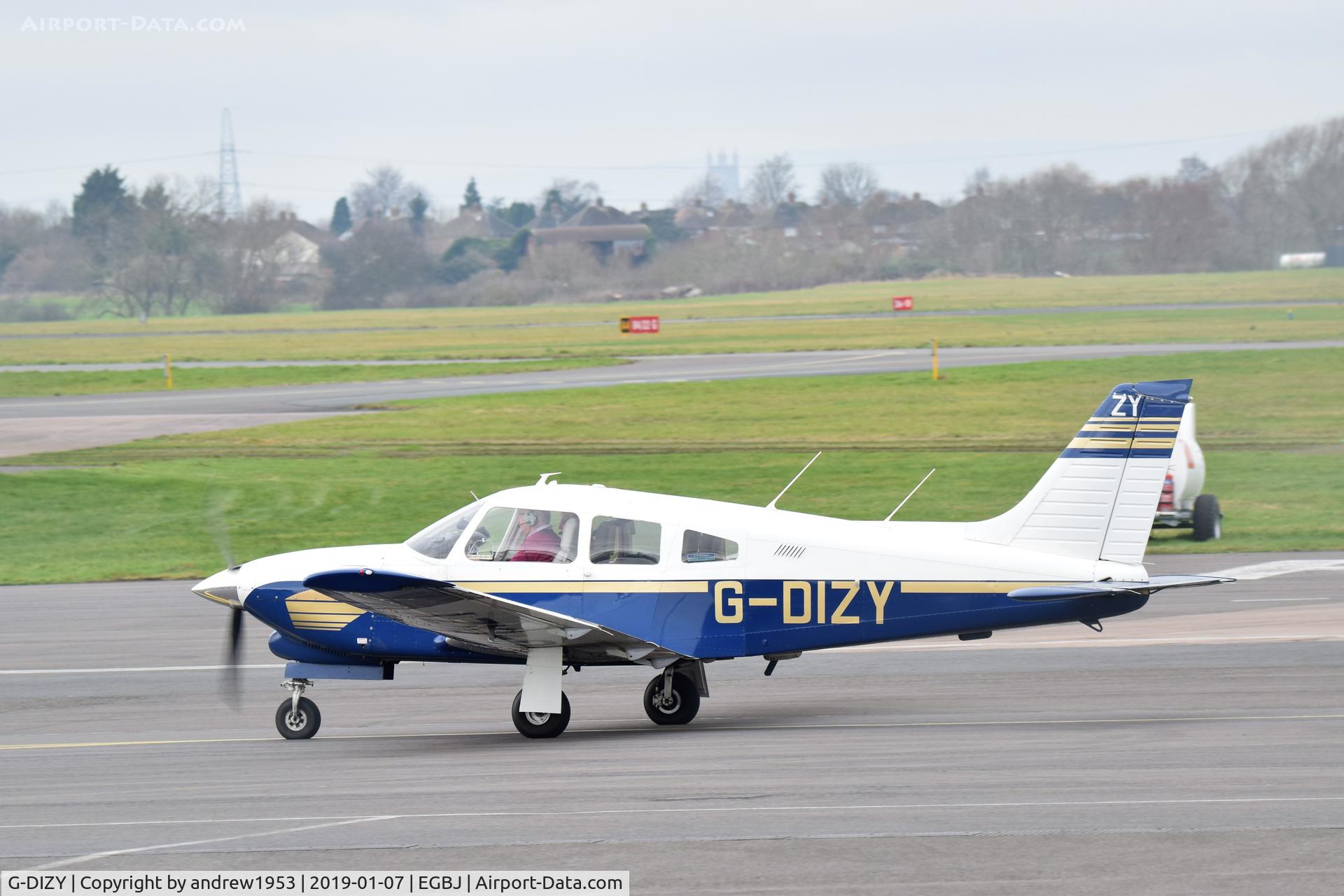 G-DIZY, 1977 Piper PA-28R-201T Cherokee Arrow III C/N 28R-7703401, G-DIZY at Gloucestershire Airport.