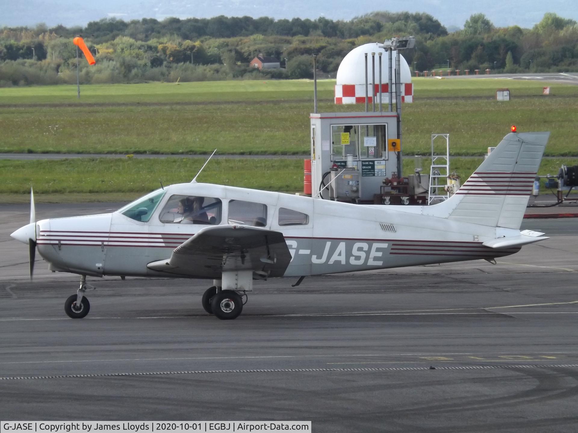 G-JASE, 1982 Piper PA-28-161 Cherokee Warrior II C/N 28-8216056, At Gloucestershire Airport.