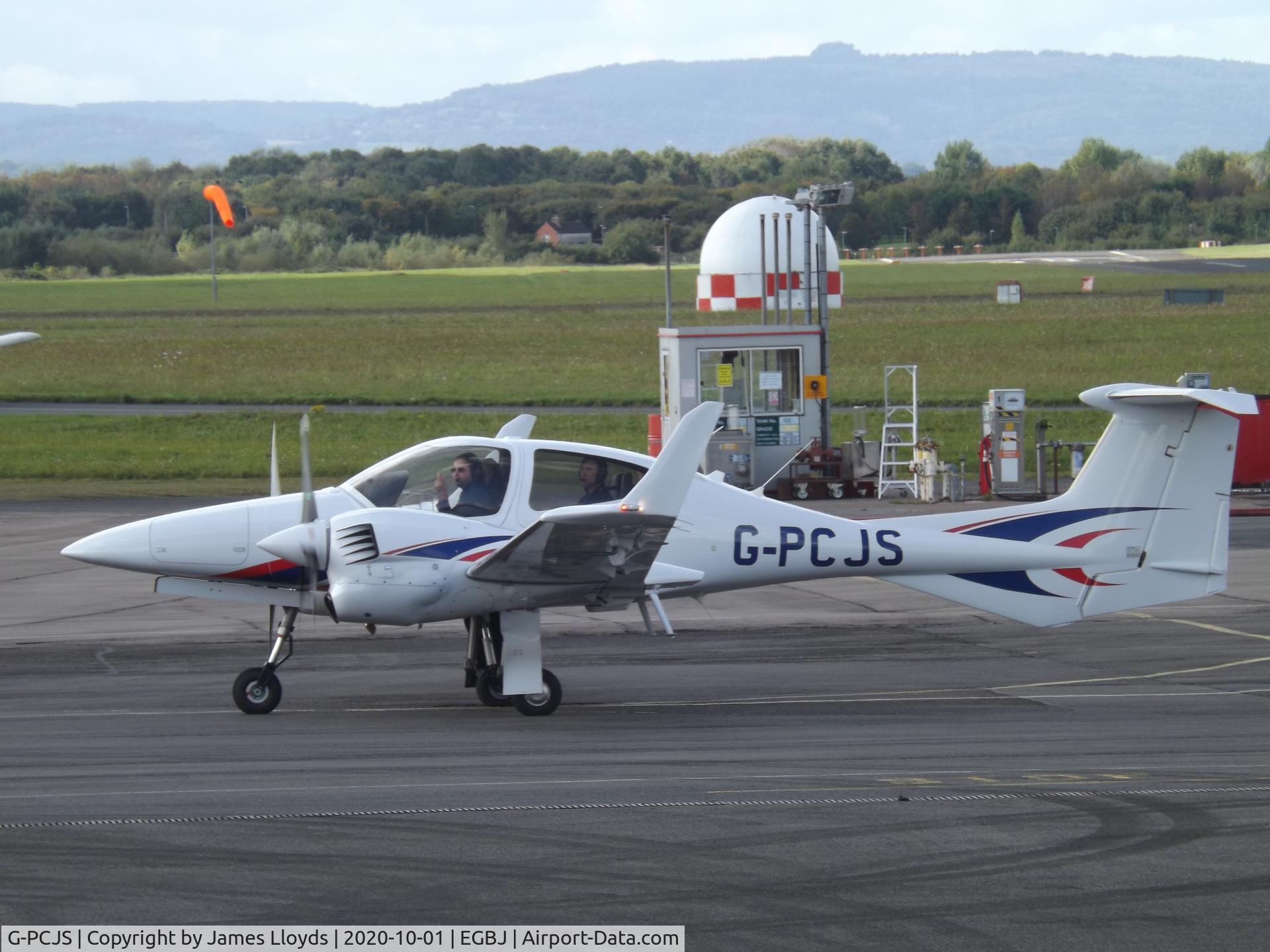 G-PCJS, 2010 Diamond DA-42 NG Twin Star C/N 42.027, At Gloucestershire Airport.