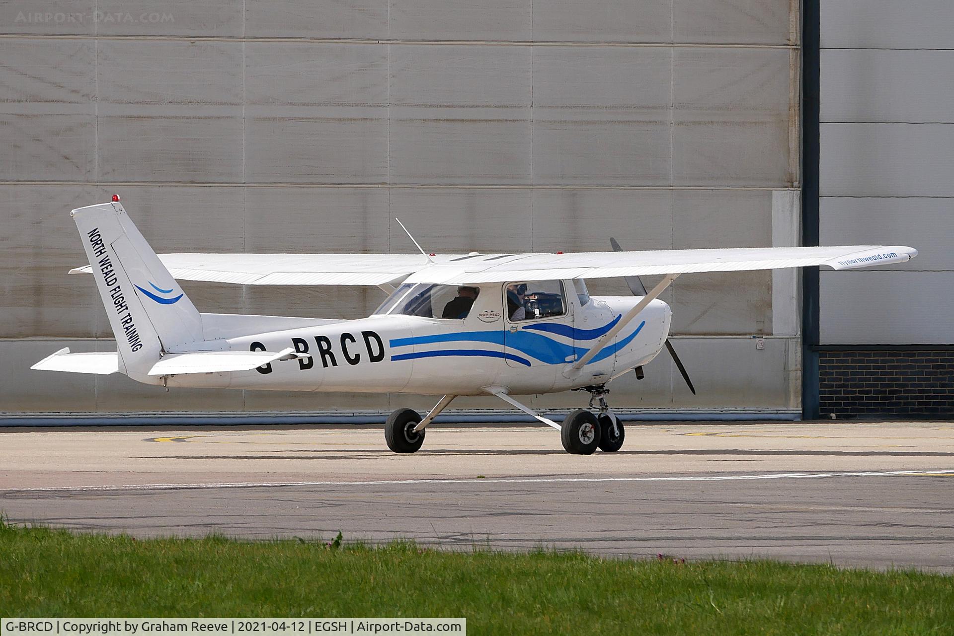 G-BRCD, 1978 Cessna A152 Aerobat C/N A152-0796, Just landed at Norwich.