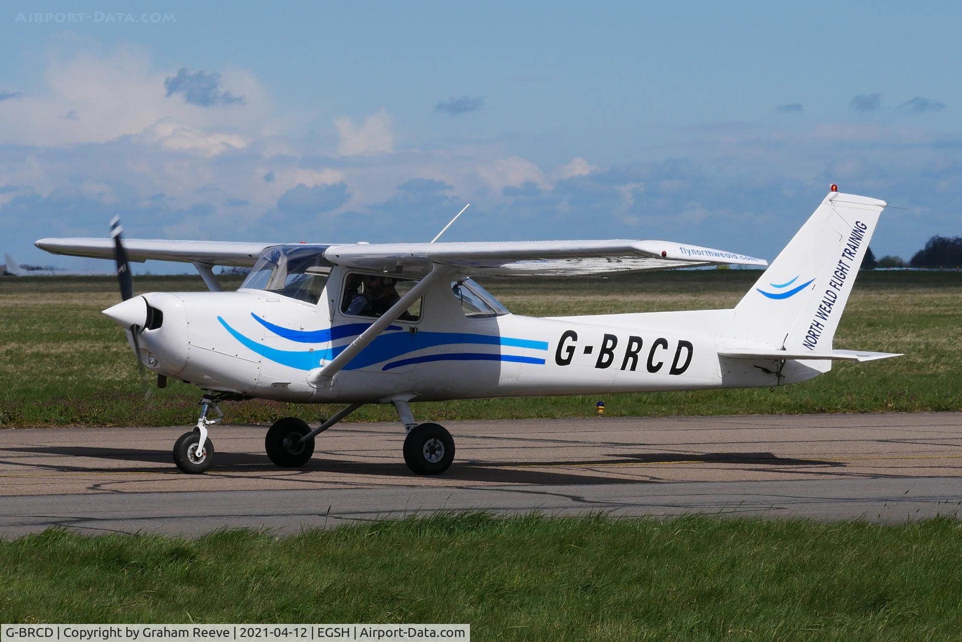 G-BRCD, 1978 Cessna A152 Aerobat C/N A152-0796, Just landed at Norwich.