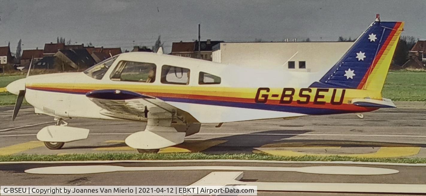 G-BSEU, 1977 Piper PA-28-181 Cherokee Archer II C/N 28-7890108, scan from slide