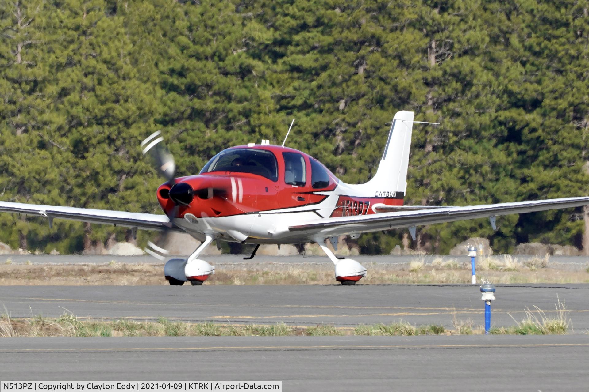 N513PZ, 2019 Cirrus SR22T C/N 1978, Truckee airport in California 2021.