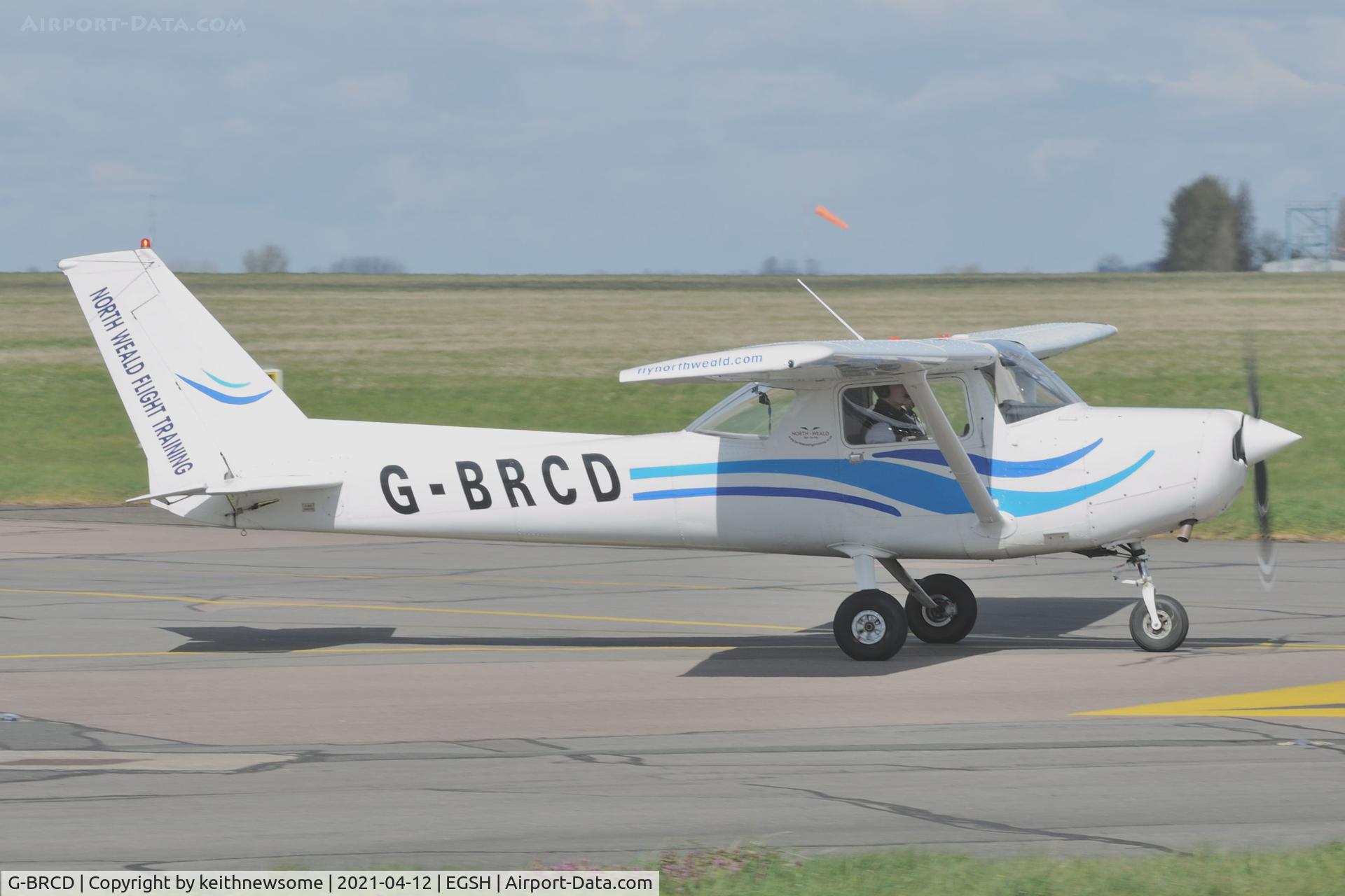 G-BRCD, 1978 Cessna A152 Aerobat C/N A152-0796, Leaving Norwich for North Weald.