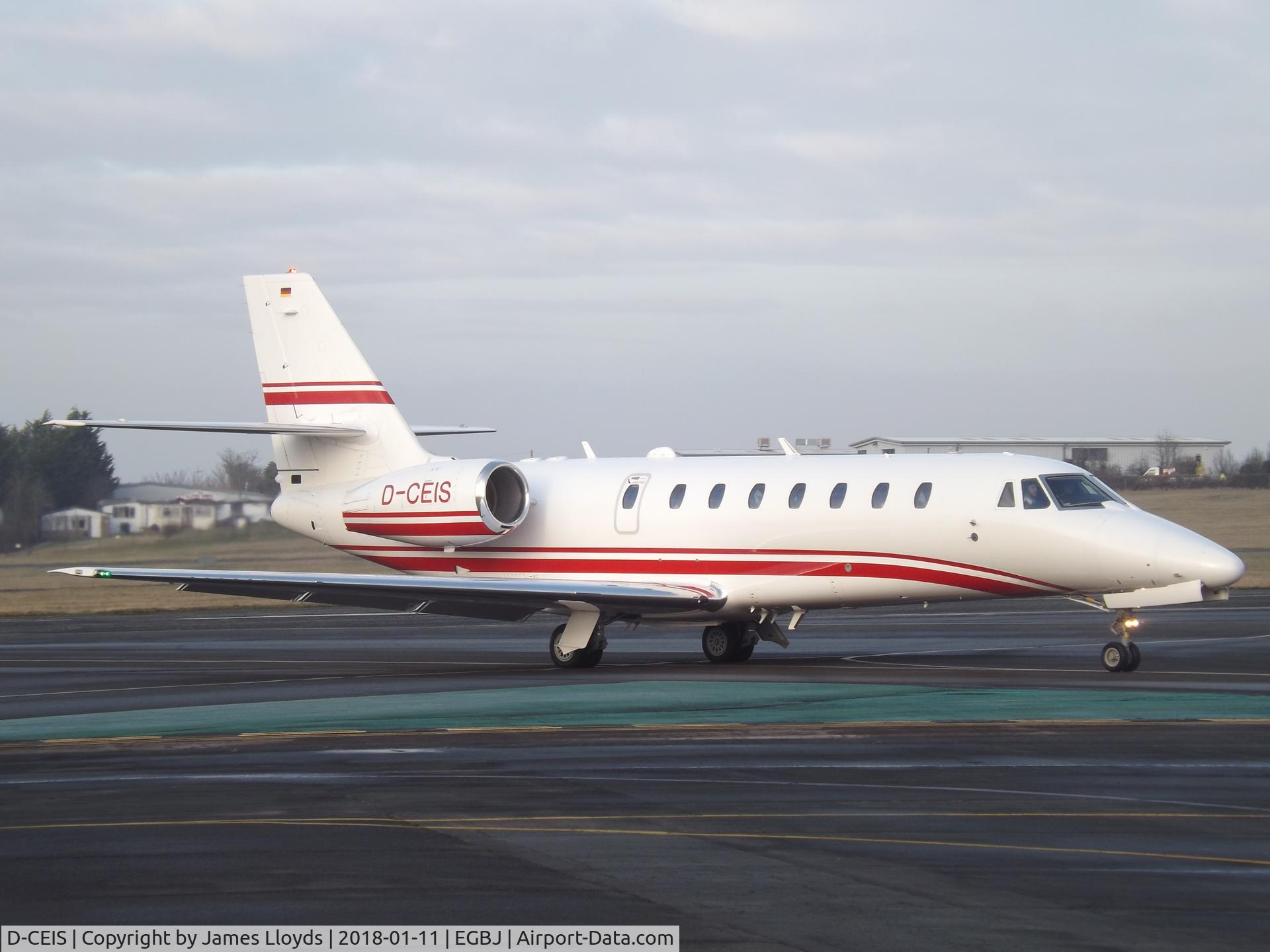 D-CEIS, 2008 Cessna 680 Citation Sovereign C/N 680-0185, At Gloucestershire Airport.