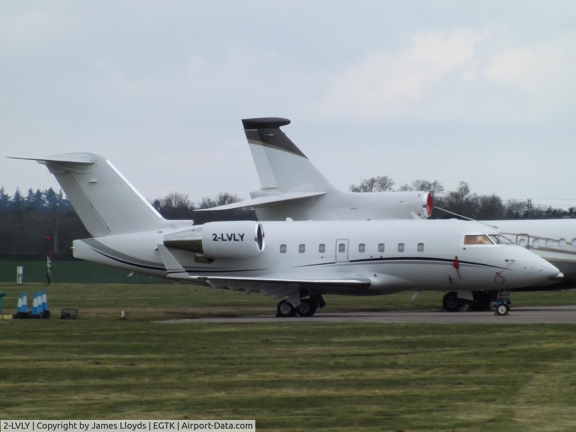 2-LVLY, 1998 Bombardier Challenger 604 (CL-600-2B16) C/N 5396, Parked up at Gloucestershire Airport.