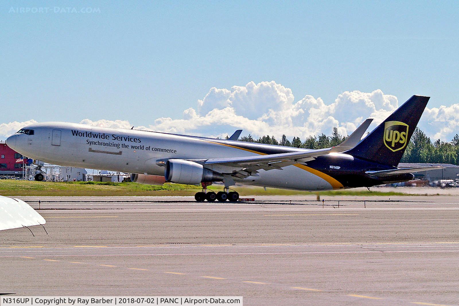 N316UP, 1997 Boeing 767-34AF C/N 27744, N316UP   Boeing 767-34AF [27744] (UPS-United Parcel Service) Ted Stevens Anchorage Int'l~N 02/07/2018