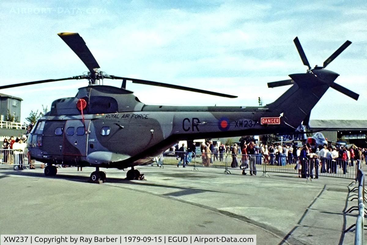 XW237, 1972 Westland Puma HC.1 C/N 1218, XW237   Aerospatiale SA.330 Puma HC.2 [1218] (Royal Air Force) RAF Abingdon~G 15/09/1979