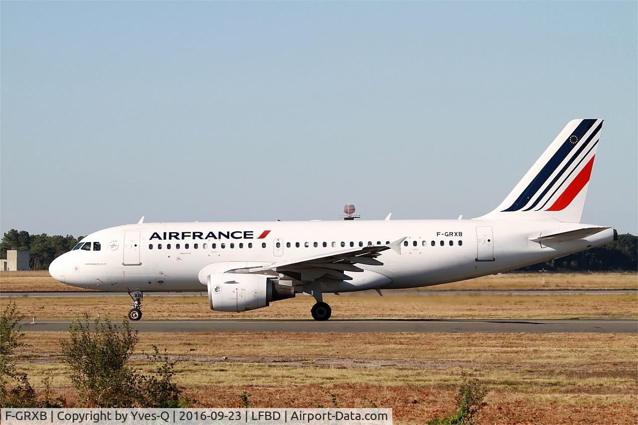 F-GRXB, 2001 Airbus A319-111 C/N 1645, Airbus A319-111, Taxiing to holding point rwy 05, Bordeaux Mérignac airport (LFBD-BOD)