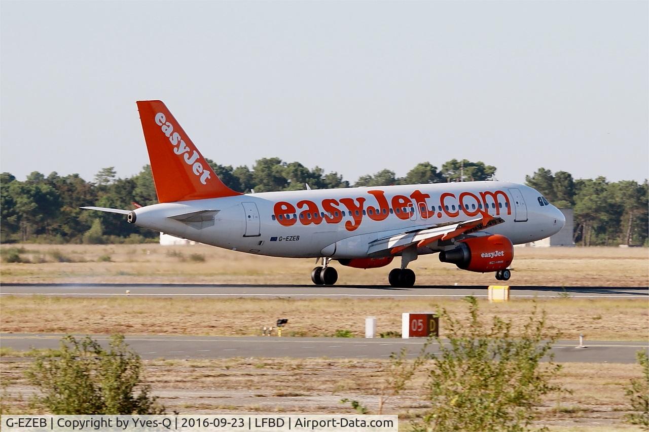 G-EZEB, 2004 Airbus A319-111 C/N 2120, Airbus A319-111, Landing rwy 05, Bordeaux Mérignac airport (LFBD-BOD)