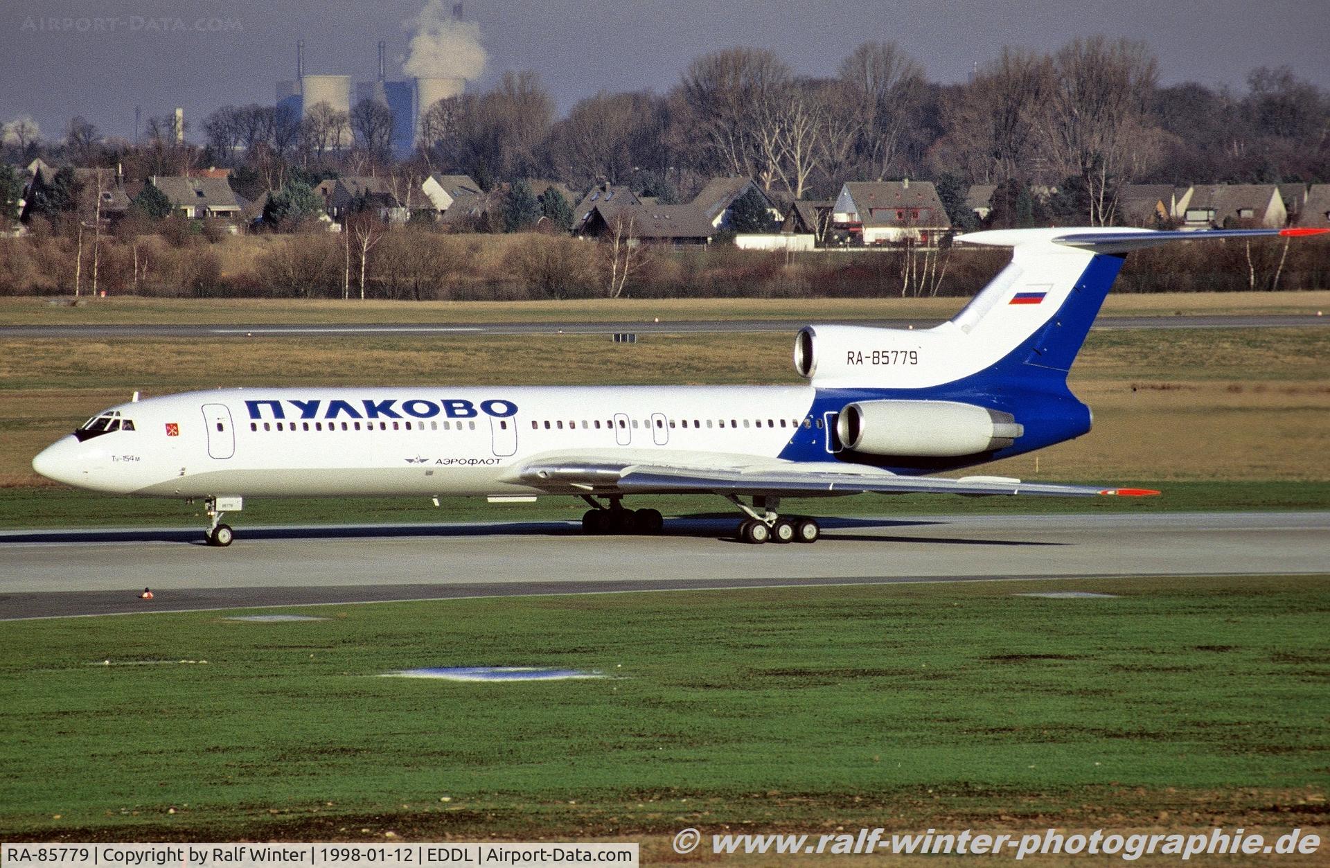 RA-85779, 1993 Tupolev Tu-154M C/N 93A963, Tupolev Tu-154M - FV PLK Pulkovo Aviation Enterprise - 93A-963 - RA-85779 - 12.01.1998 - DUS