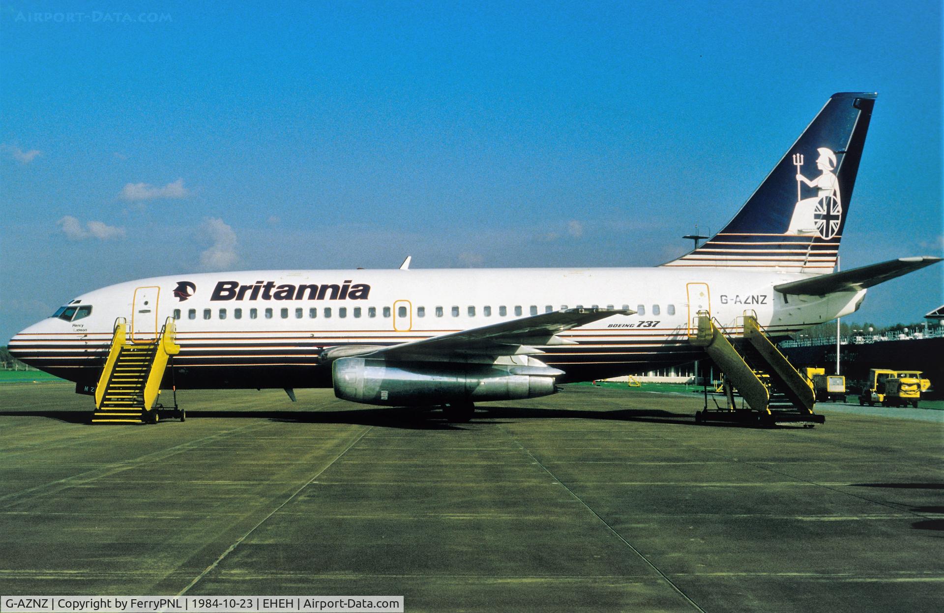 G-AZNZ, 1968 Boeing 737-222 C/N 19074, Britannia B732 on a sports charter