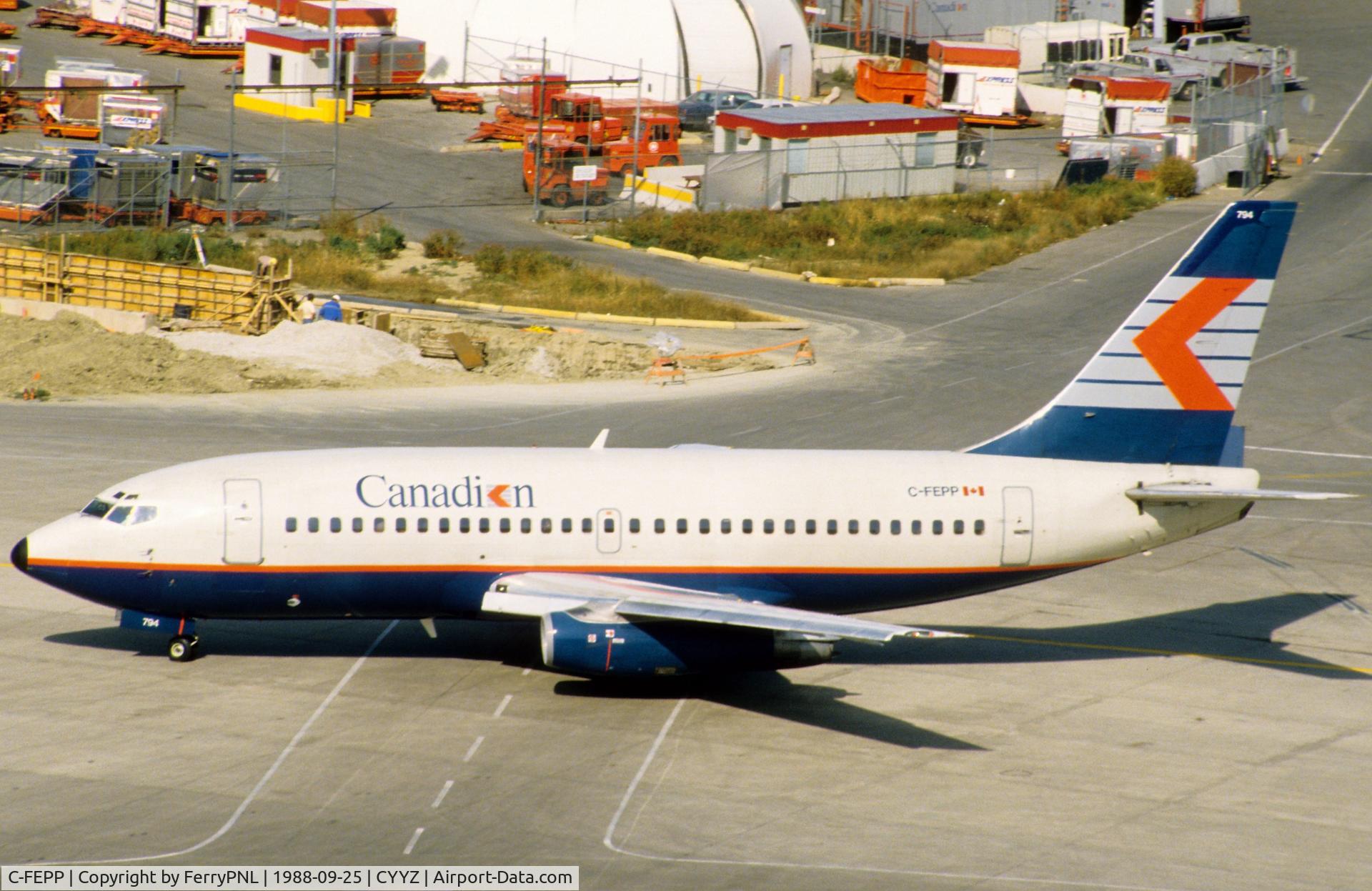 C-FEPP, 1973 Boeing 737-2E1 C/N 20681, Canadian B732 taxiing