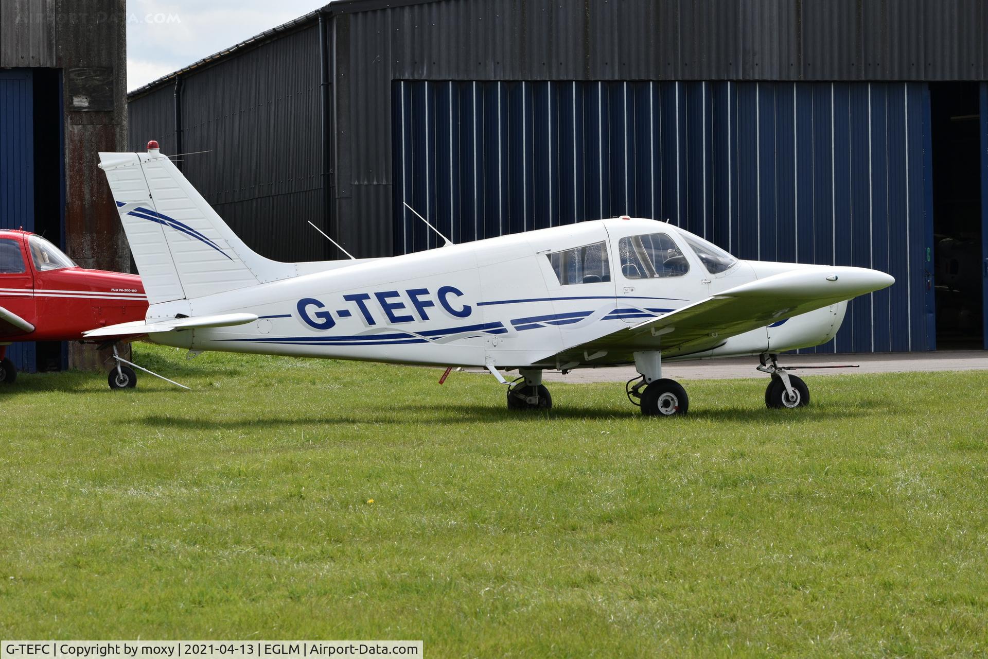 G-TEFC, 1973 Piper PA-28-140 Cherokee C/N 28-7325088, Piper PA-28-140 Cherokee at White Waltham. Ex OY-PRC