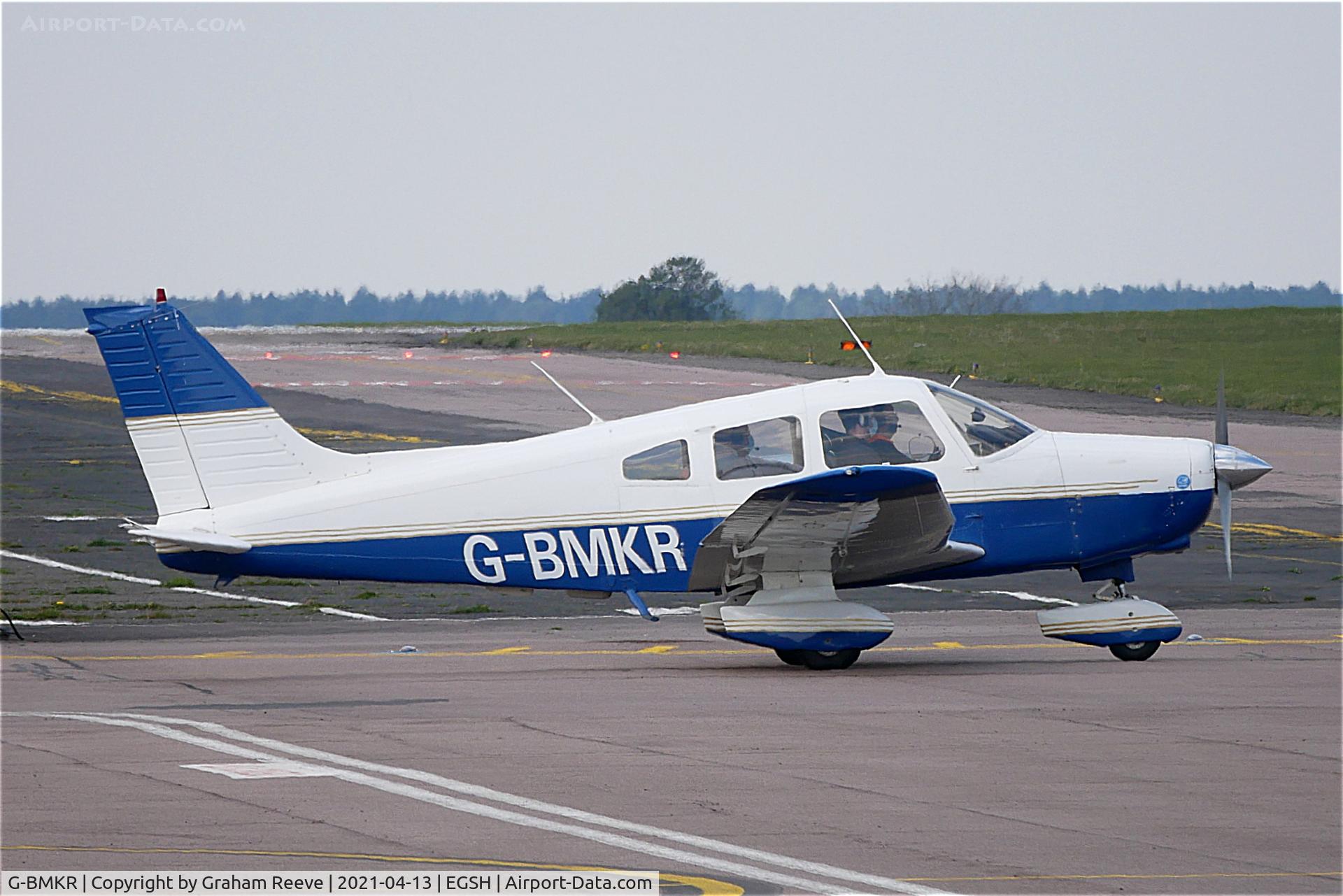 G-BMKR, 1978 Piper PA-28-161 Cherokee Warrior II C/N 28-7916220, Departing from Norwich.