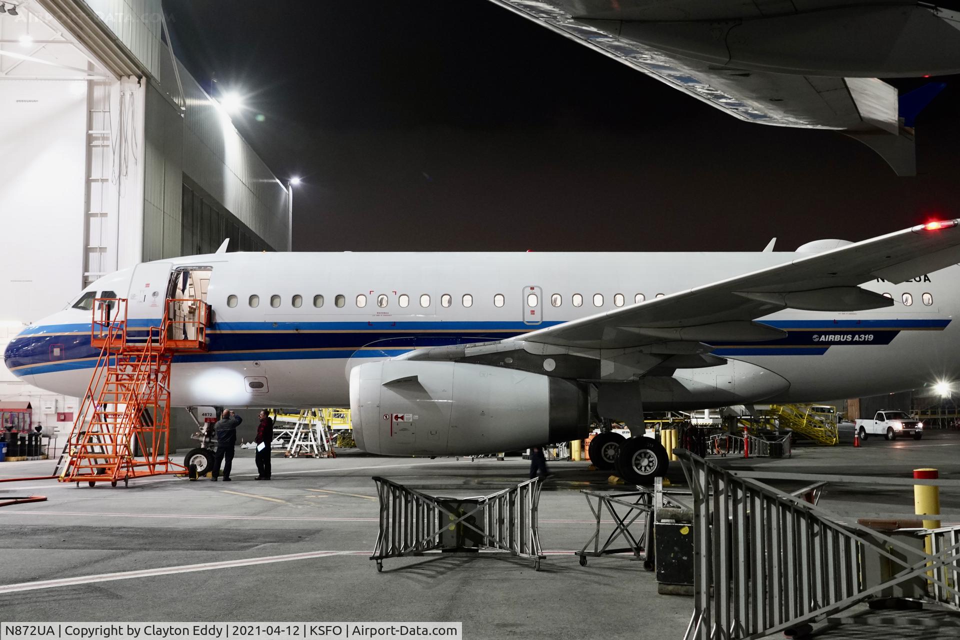 N872UA, 2003 Airbus A319-132 C/N 1986, SFO 2021.
