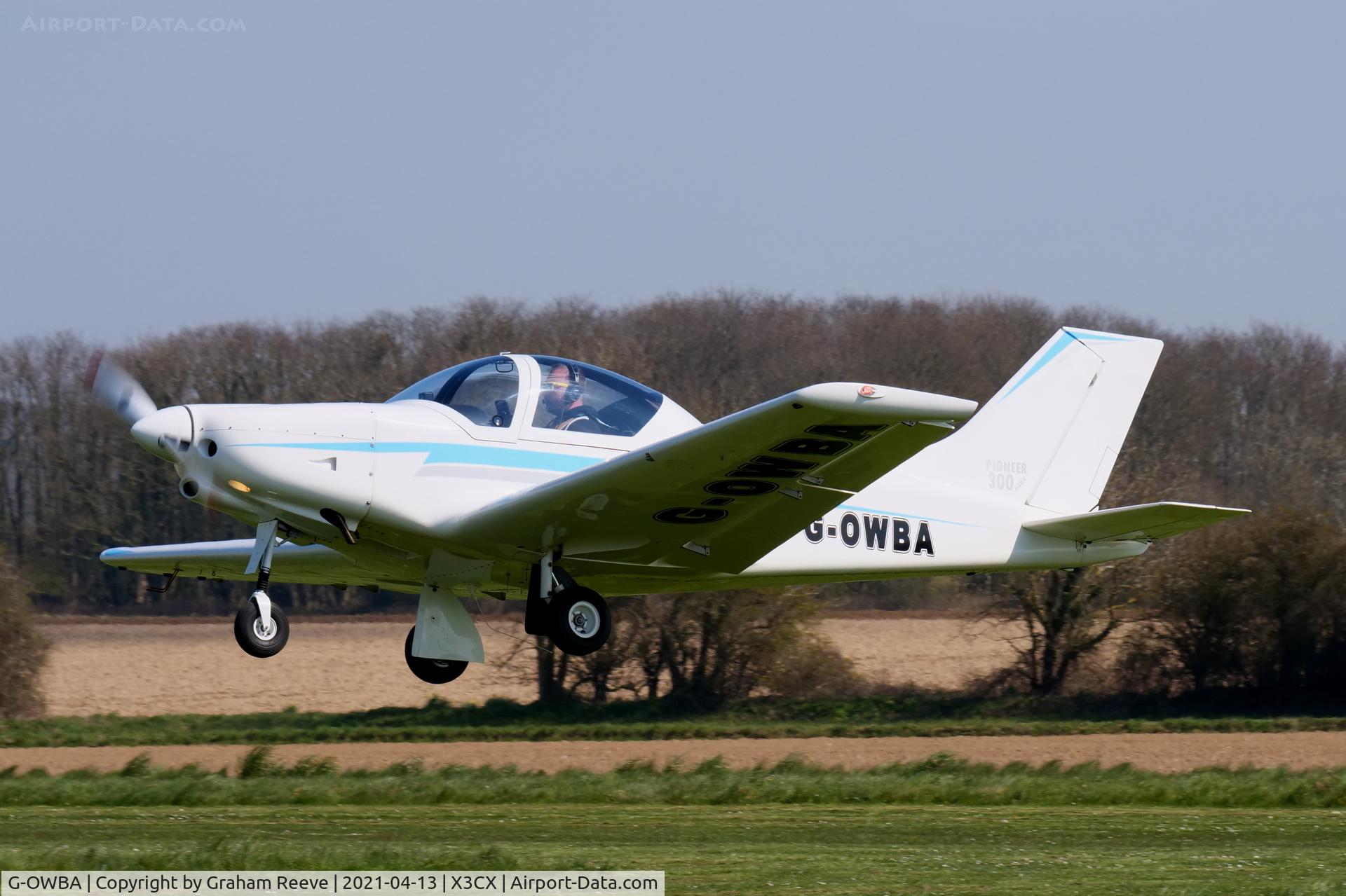 G-OWBA, 2013 Alpi Aviation Pioneer 300 C/N LAA 330-15155, Departing from Northrepps.