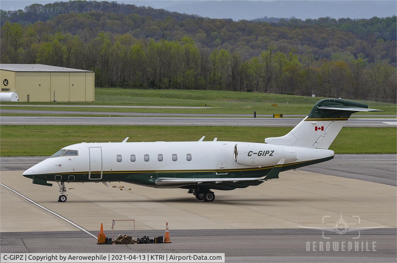 C-GIPZ, 2001 Bombardier Challenger 300 (BD-100-1A10) C/N 20005, Parked at Tri-Cities Airport.