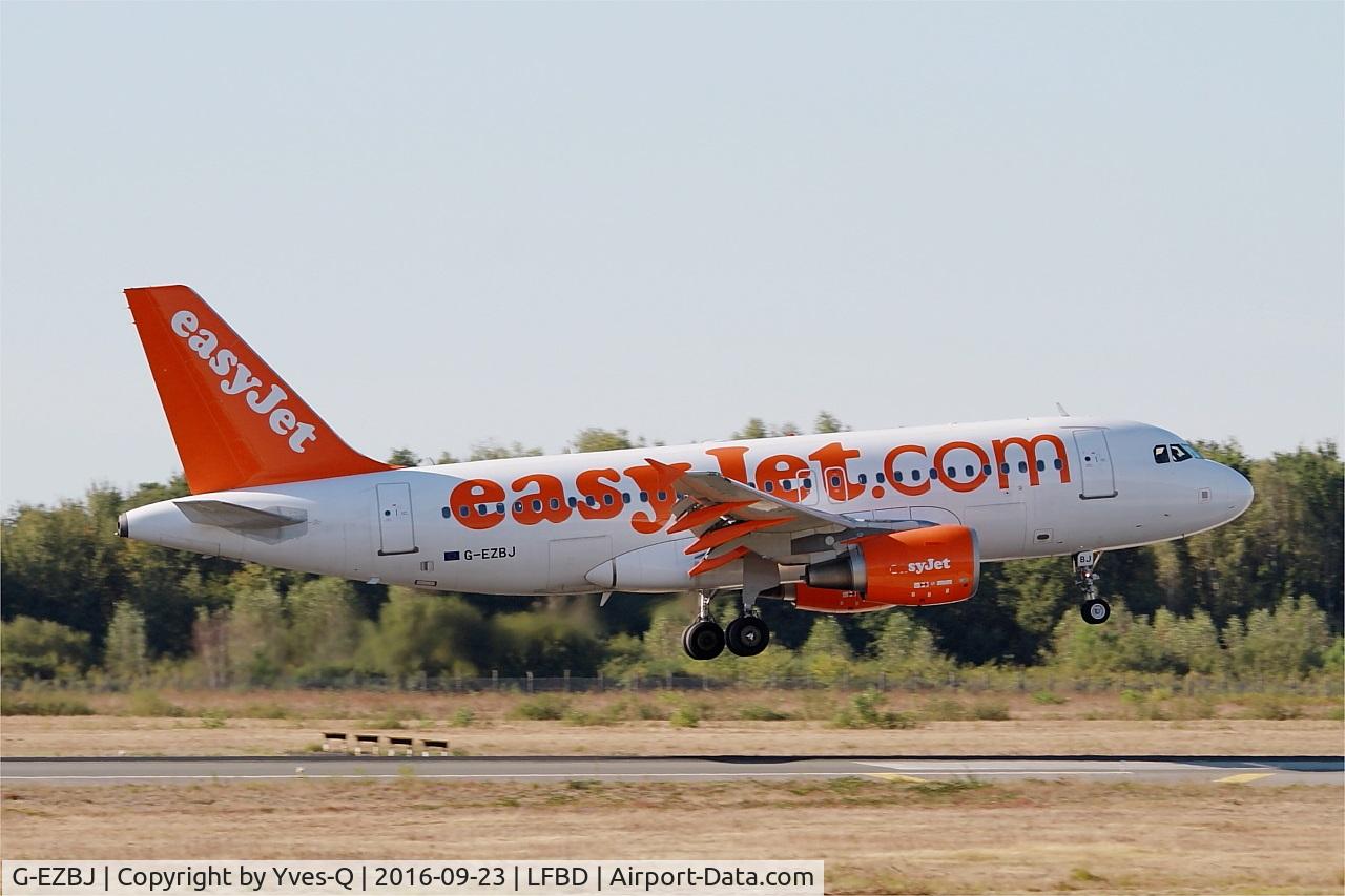 G-EZBJ, 2007 Airbus A319-111 C/N 3036, Airbus A319-111, Landing rwy 05, Bordeaux-Mérignac airport (LFBD-BOD)
