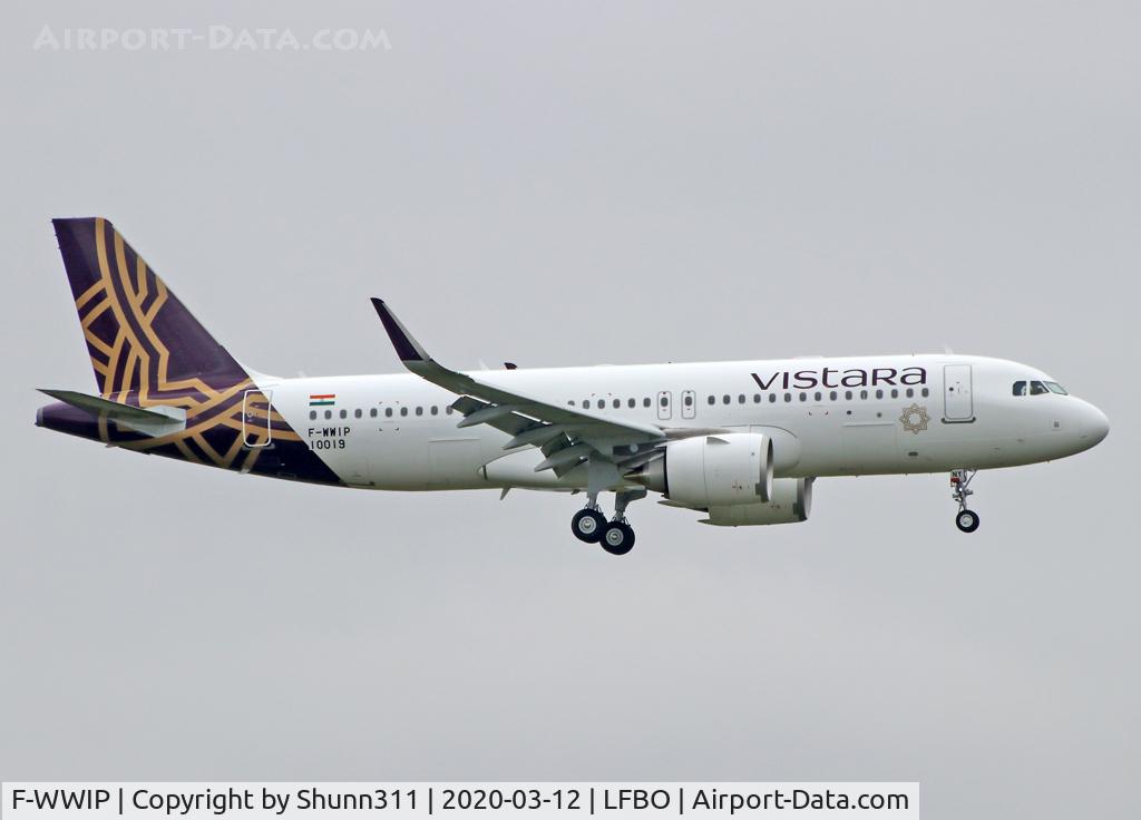 F-WWIP, 2020 Airbus A320-251N C/N 10019, C/n 10019 - To be VT-TNY