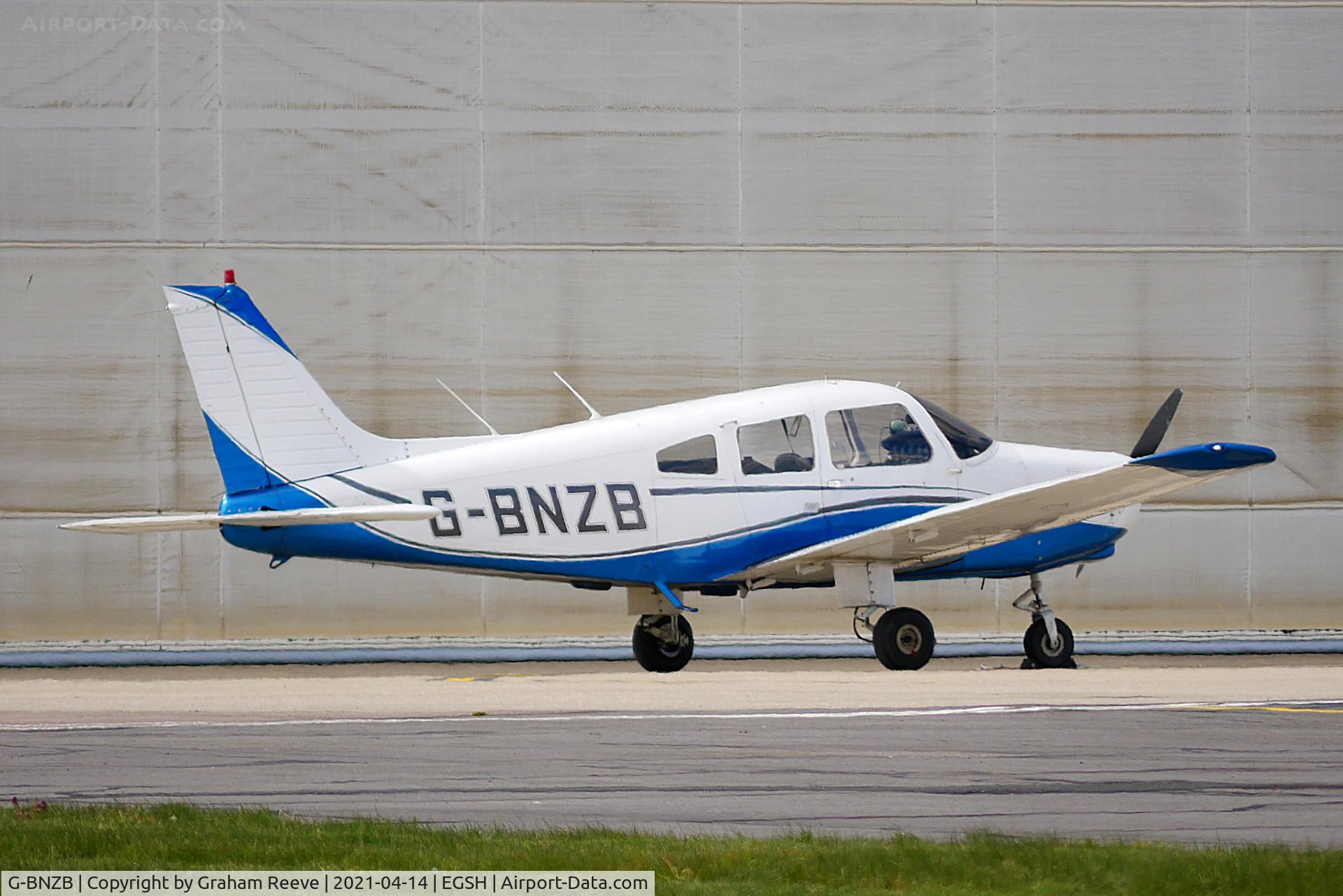 G-BNZB, 1979 Piper PA-28-161 Cherokee Warrior II C/N 28-7916521, Parked at Norwich.